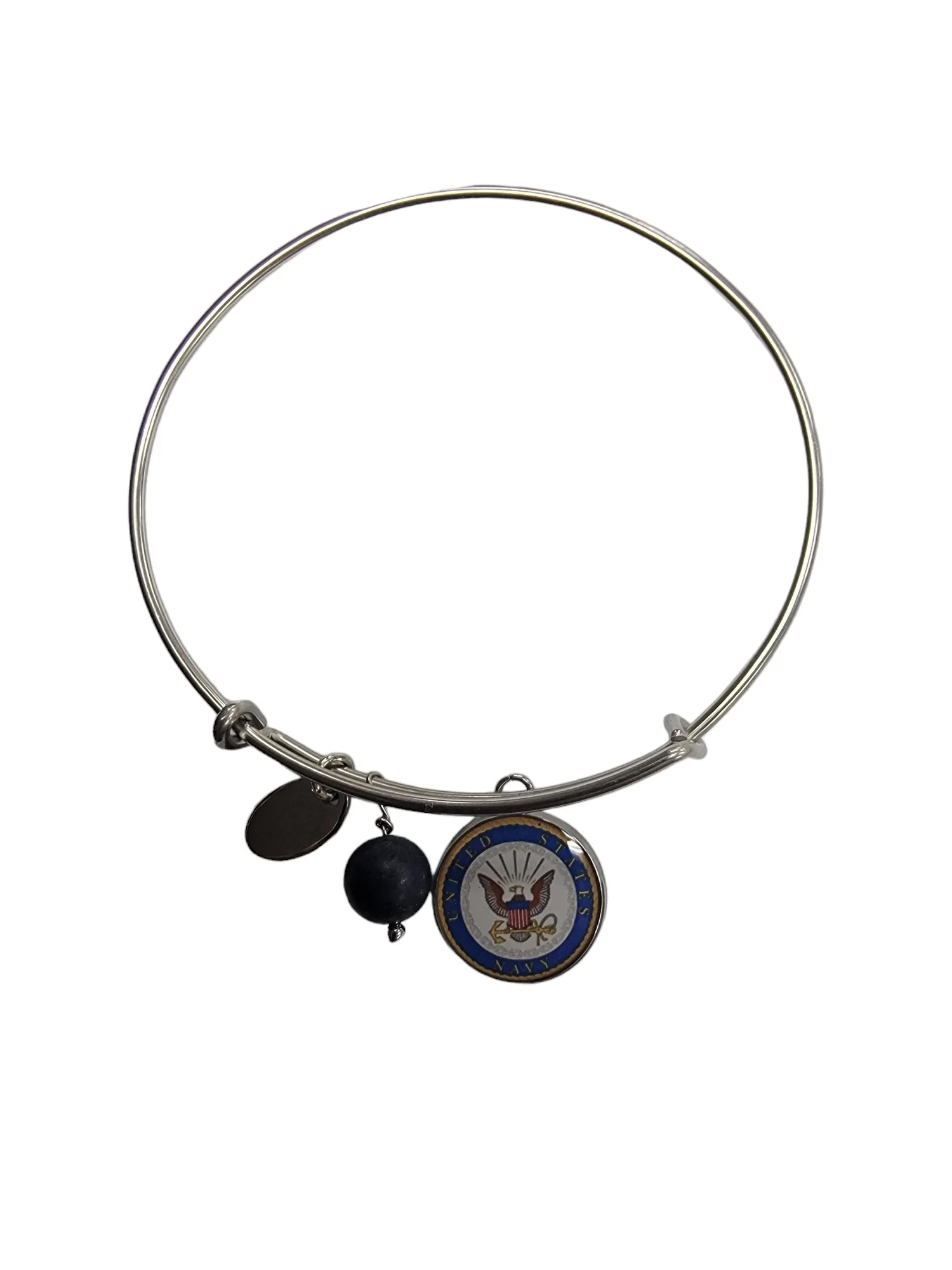 Officially Licensed US Navy Bangle Bracelet - Stainless Steel, Gift Boxed