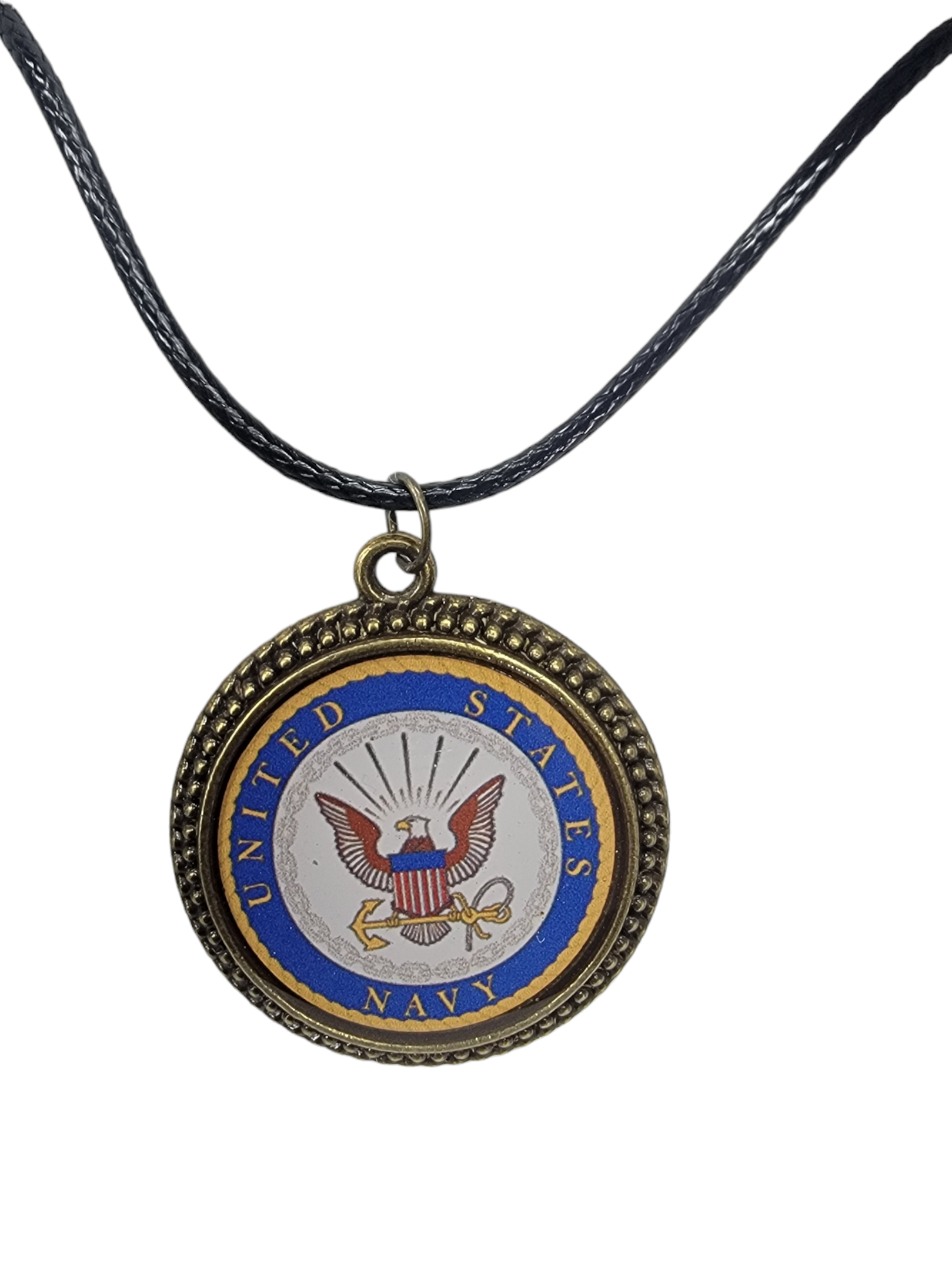 Army, Navy, Air Force, Space Force, Marine Corps Logo Pendant Necklaces | Made in the USA |, Officially Licensed