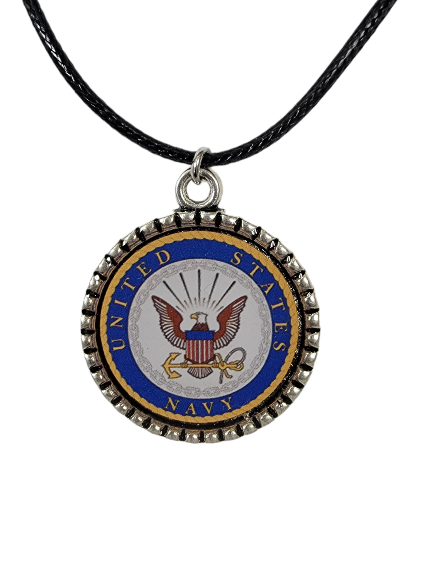 Army, Navy, Air Force, Space Force, Marine Corps Logo Pendant Necklaces | Made in the USA |, Officially Licensed