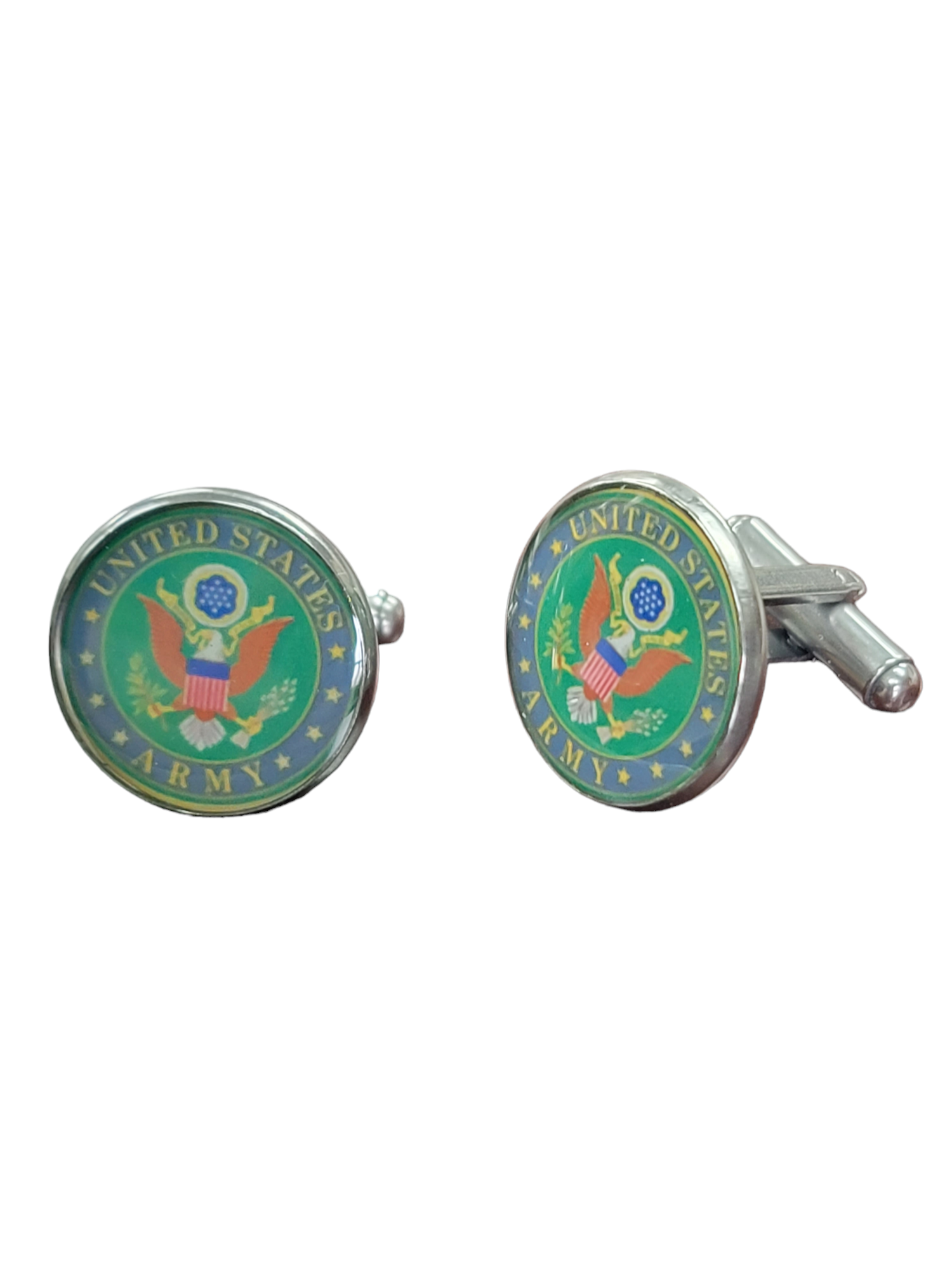 Military Cufflinks - Officially Licensed, Non Tarnish Navy - Air Force - Coast Guard- Army - Space Force - Marine Corps