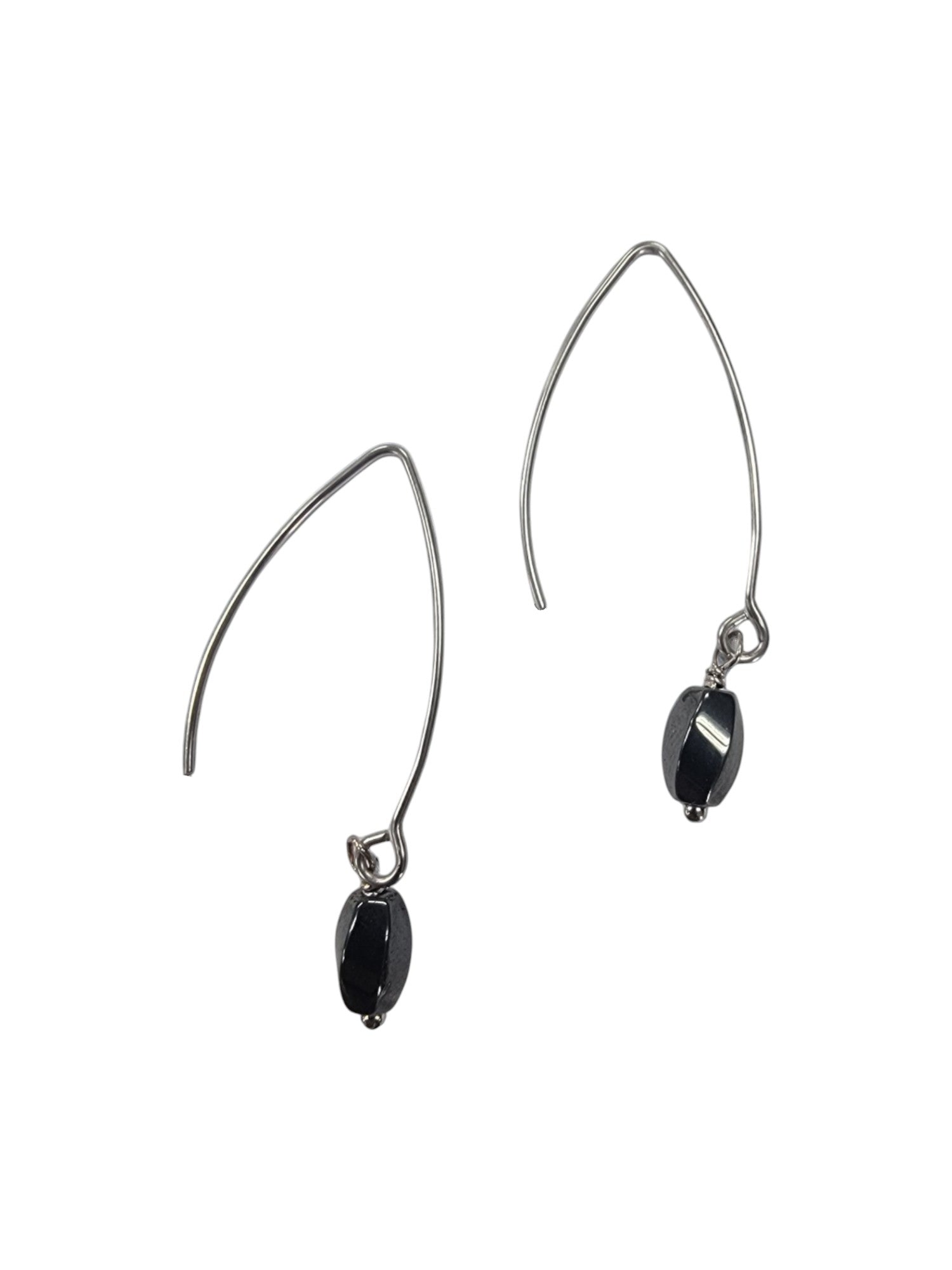 Gemstone Drop Earrings | Long Stainless Steel Hooks | Choose Your Stone