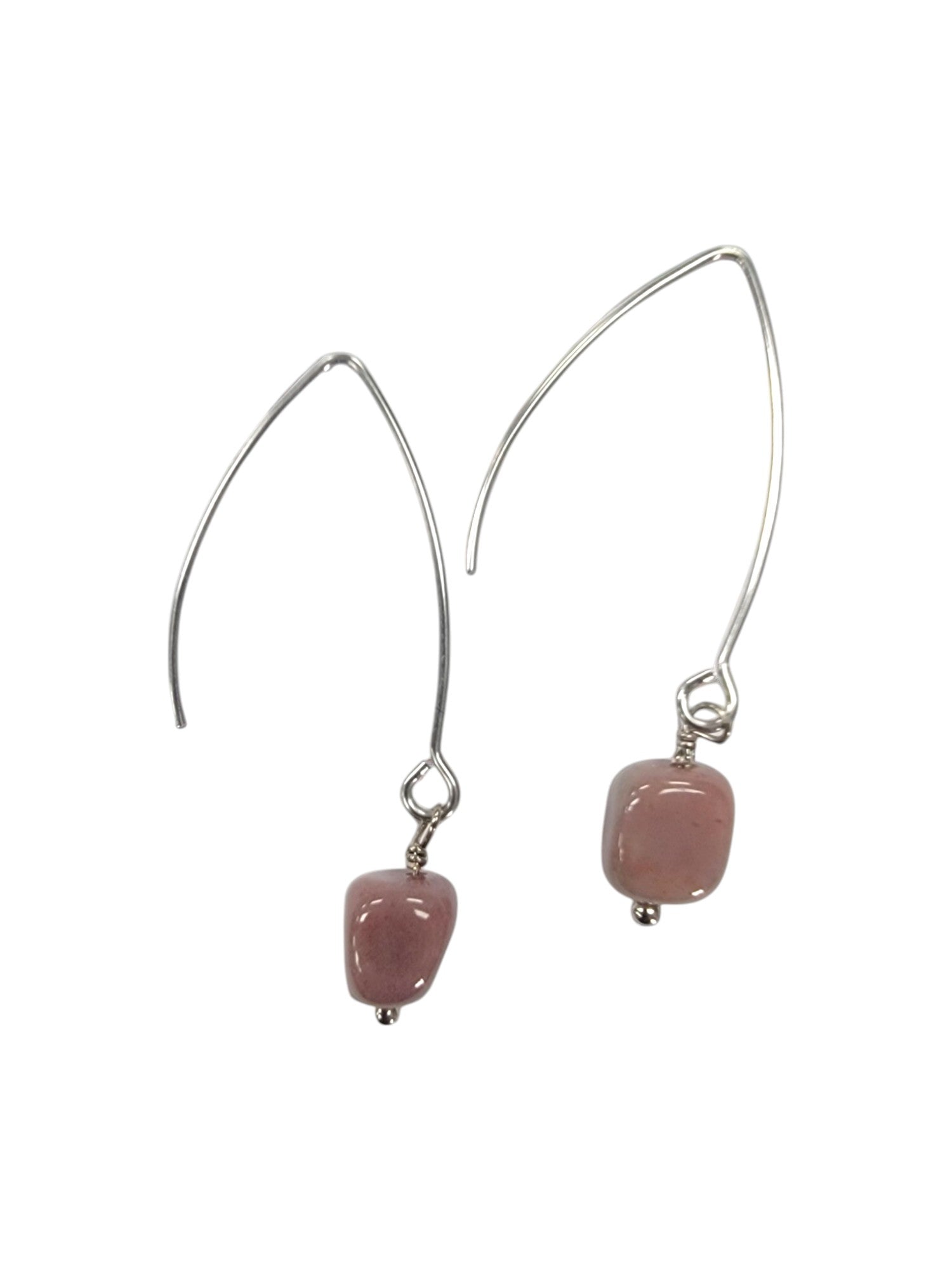 Gemstone Drop Earrings | Long Stainless Steel Hooks | Choose Your Stone