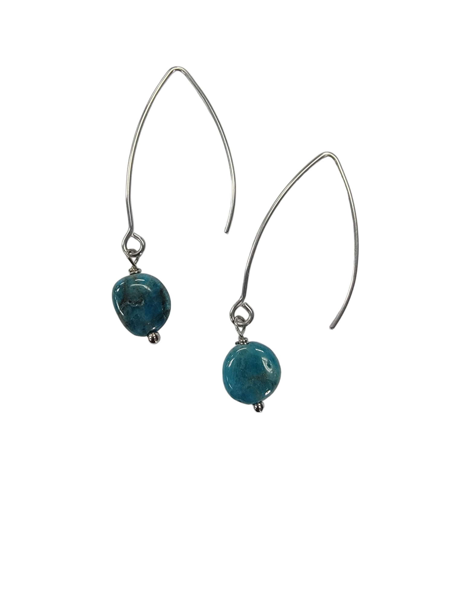Gemstone Drop Earrings | Long Stainless Steel Hooks | Choose Your Stone