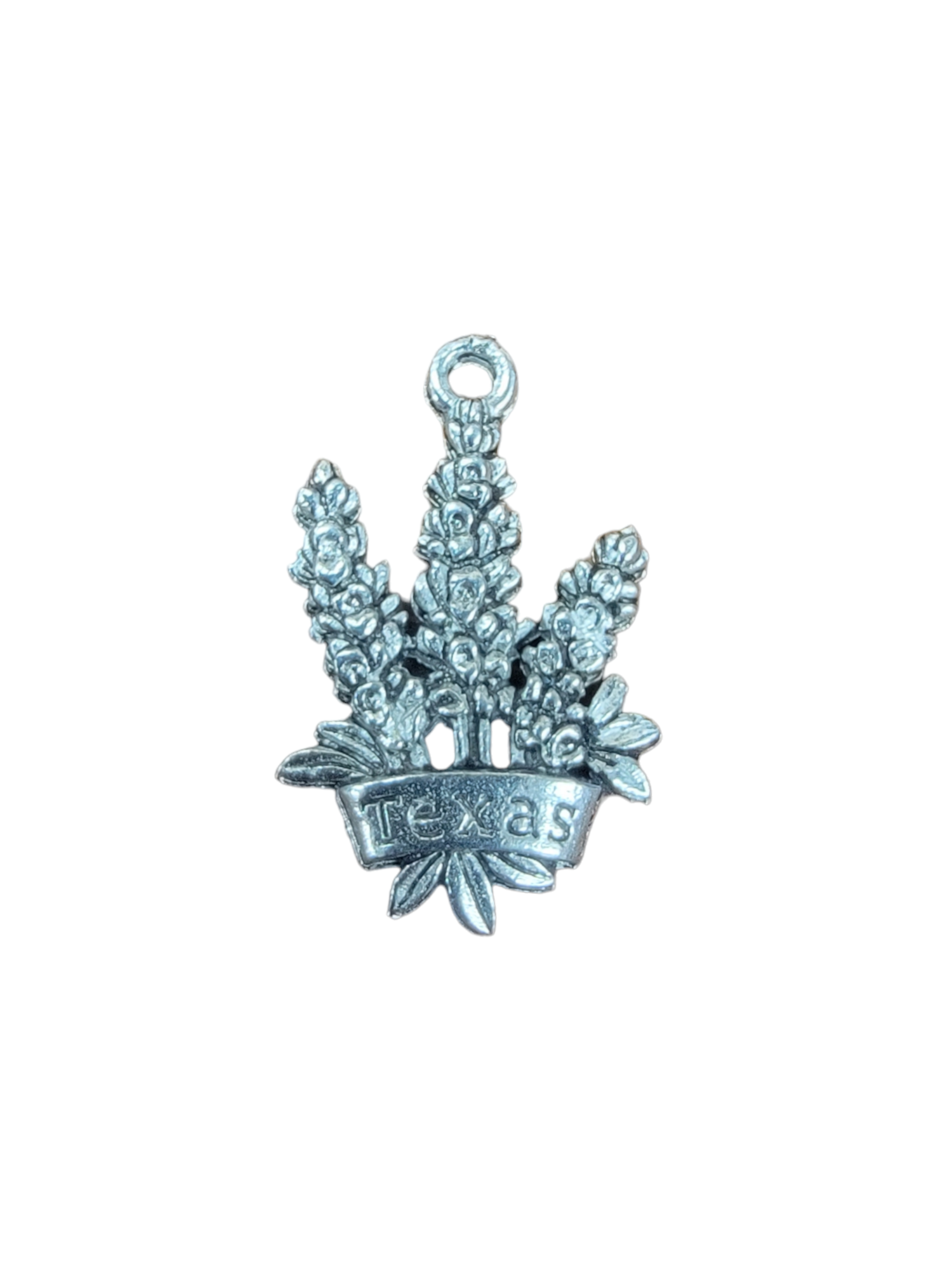 Texas Bluebonnet Wildflower Pewter Charm | Flower Charm by Michelle Marie Boutique