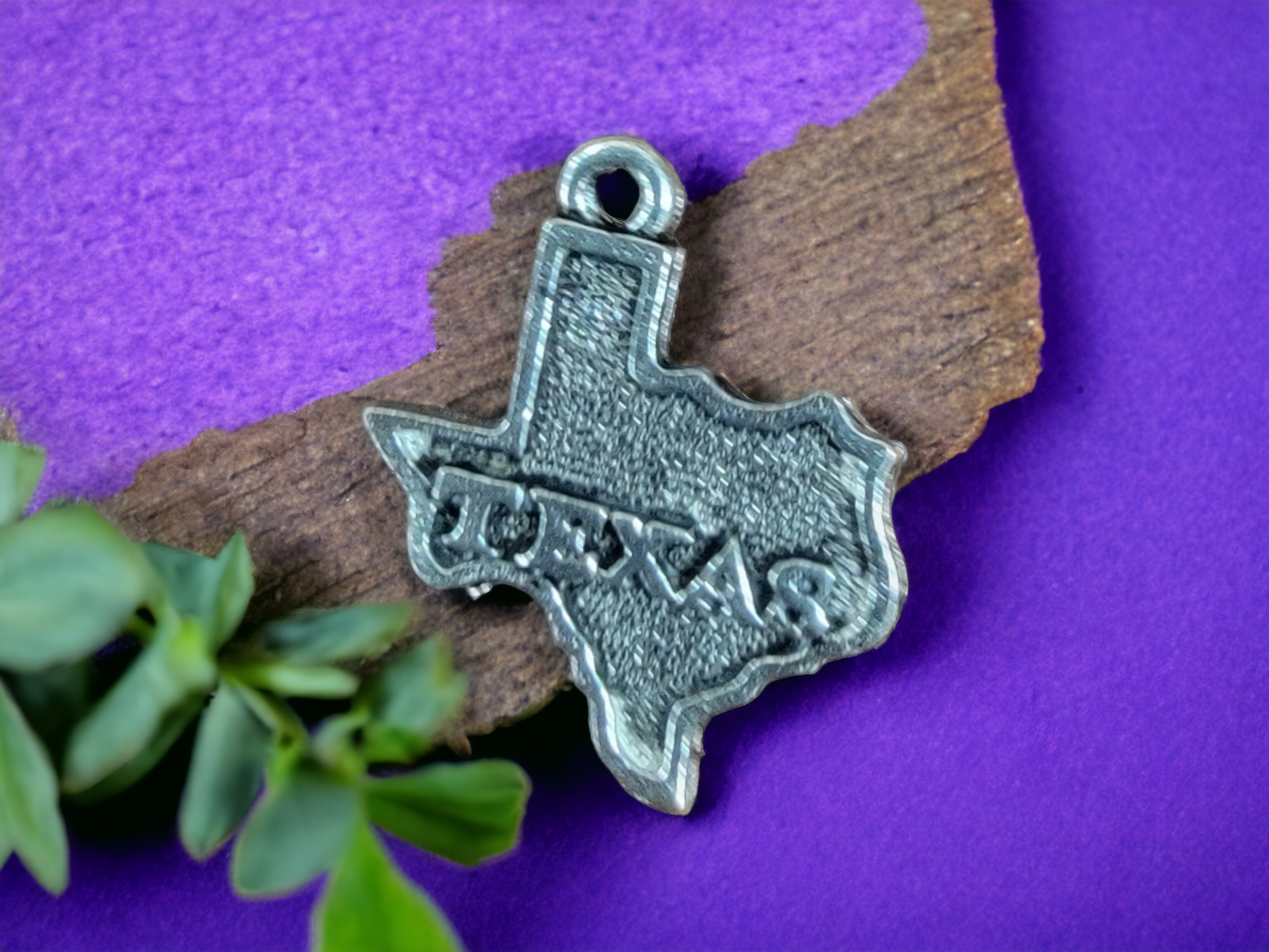 Lone Star Style: Texas Silver Pewter State Charm (Necklace or Bracelet)