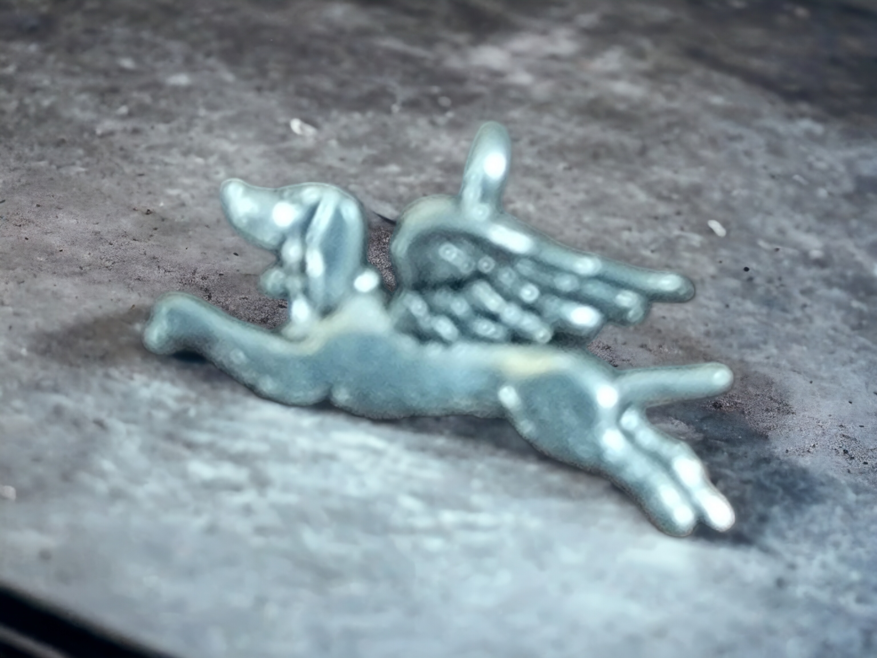 Dog Angel Silver Pewter Charm Pendant Charm - Sympathy Gift