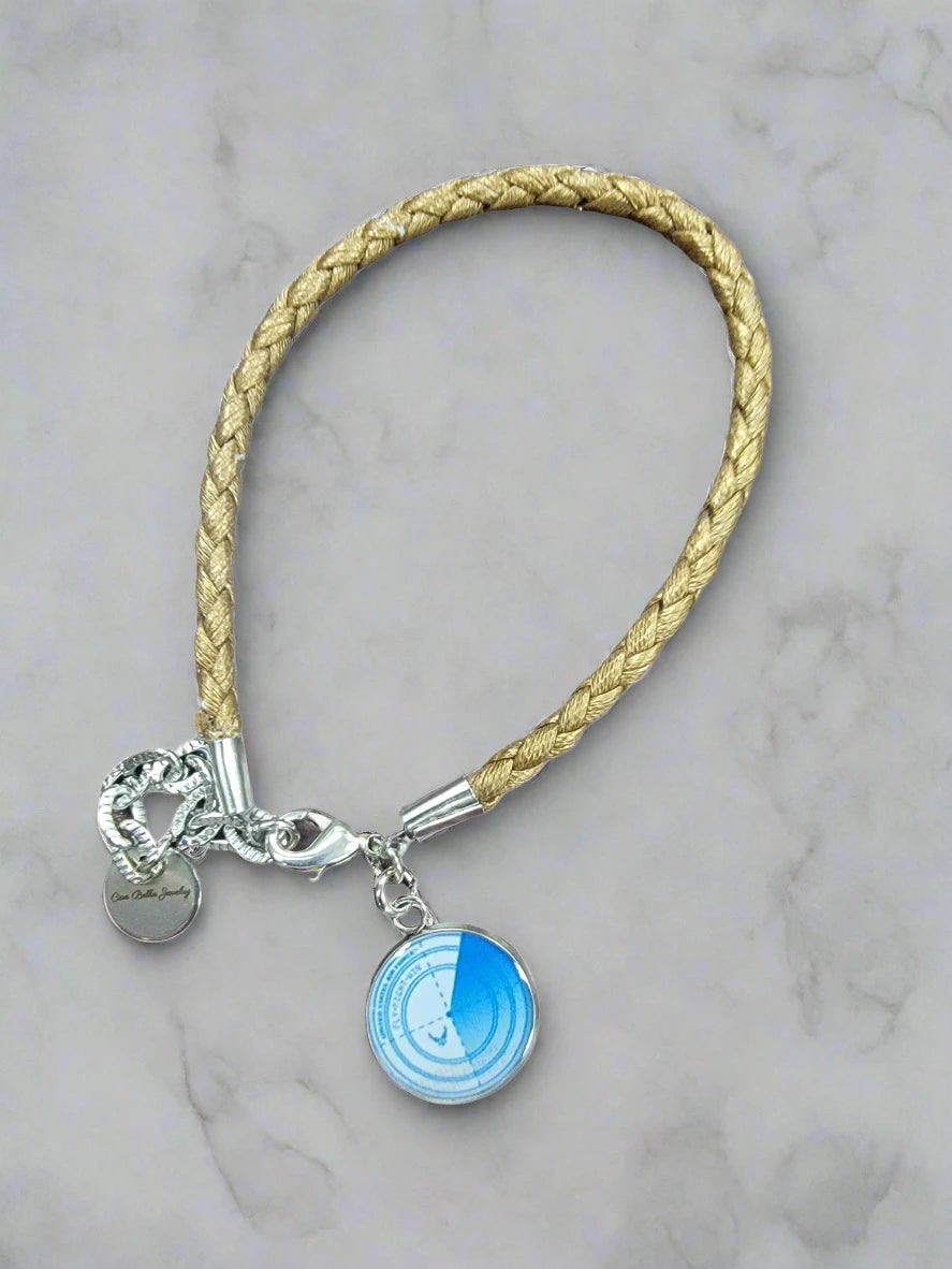 Military Leather Rope Charm Bracelet - Officially Licensed