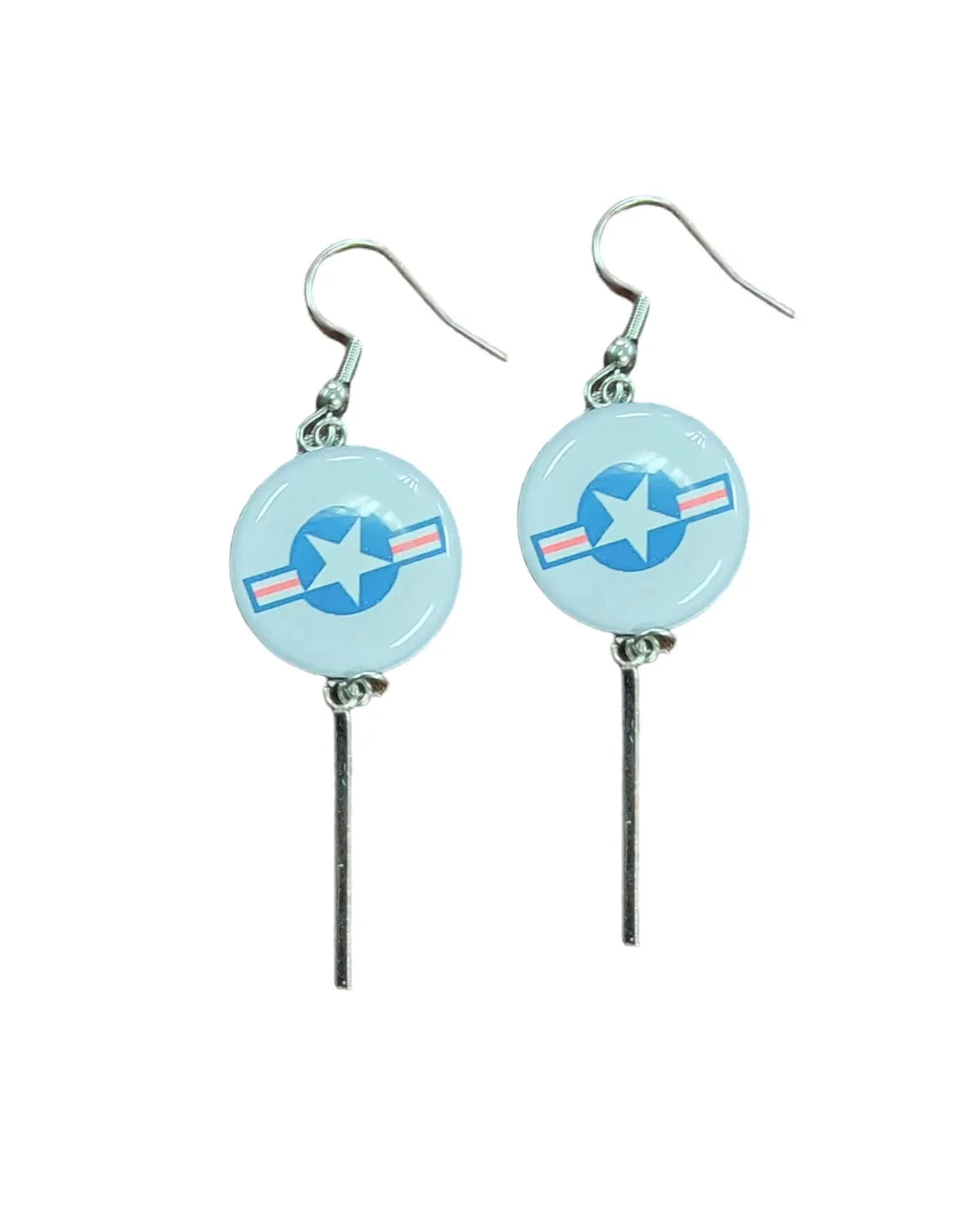 Officially Licensed Military Charm Earrings, A Proud Symbol of Service and Sacrifice, Stainless Steel, Great Gift