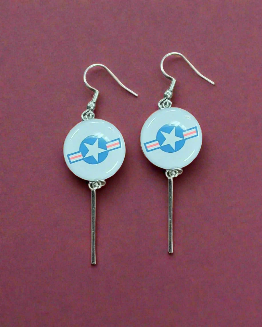 Officially Licensed Military Charm Earrings, A Proud Symbol of Service and Sacrifice, Stainless Steel, Great Gift