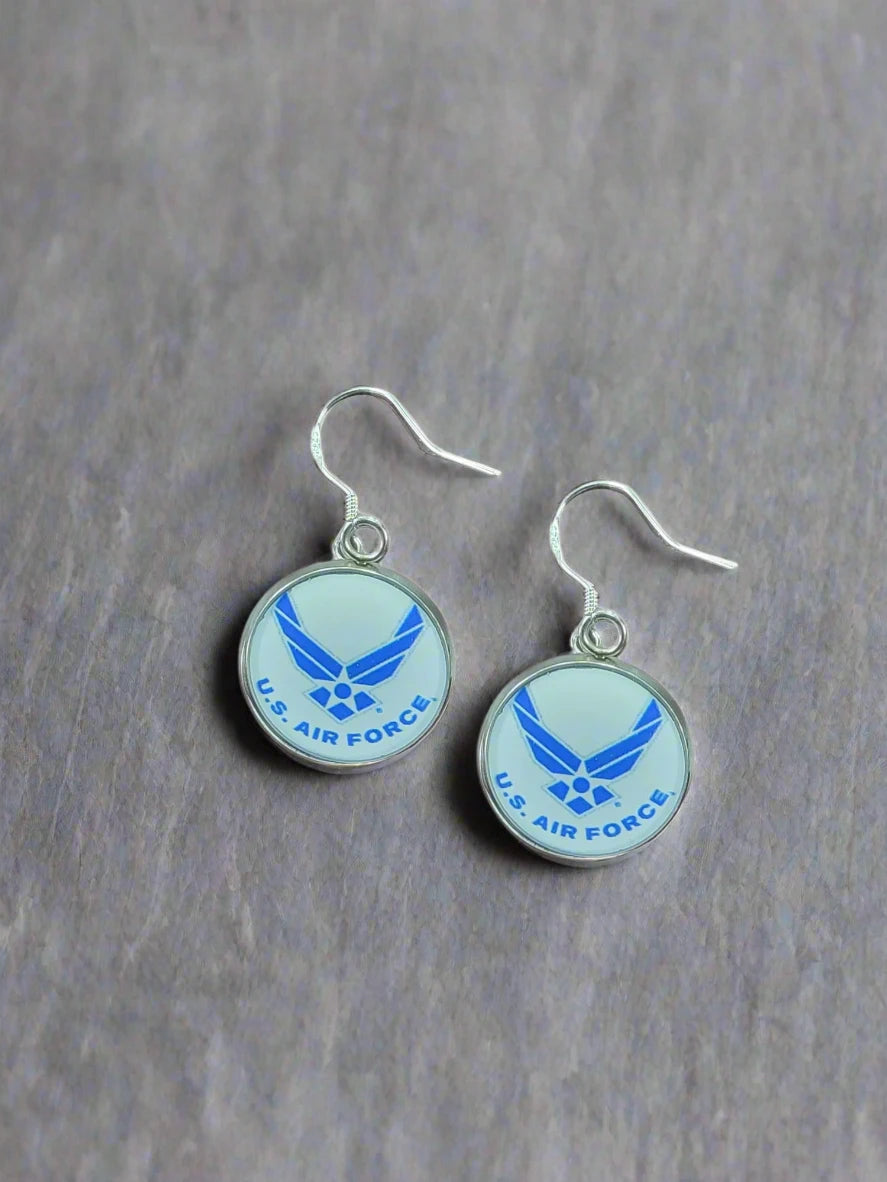 Officially Licensed Air Force Seal, Air Force Roundel, , Air Force Wings or Air Force Thunderbird Earrings - A Proud Symbol of Service and Sacrifice