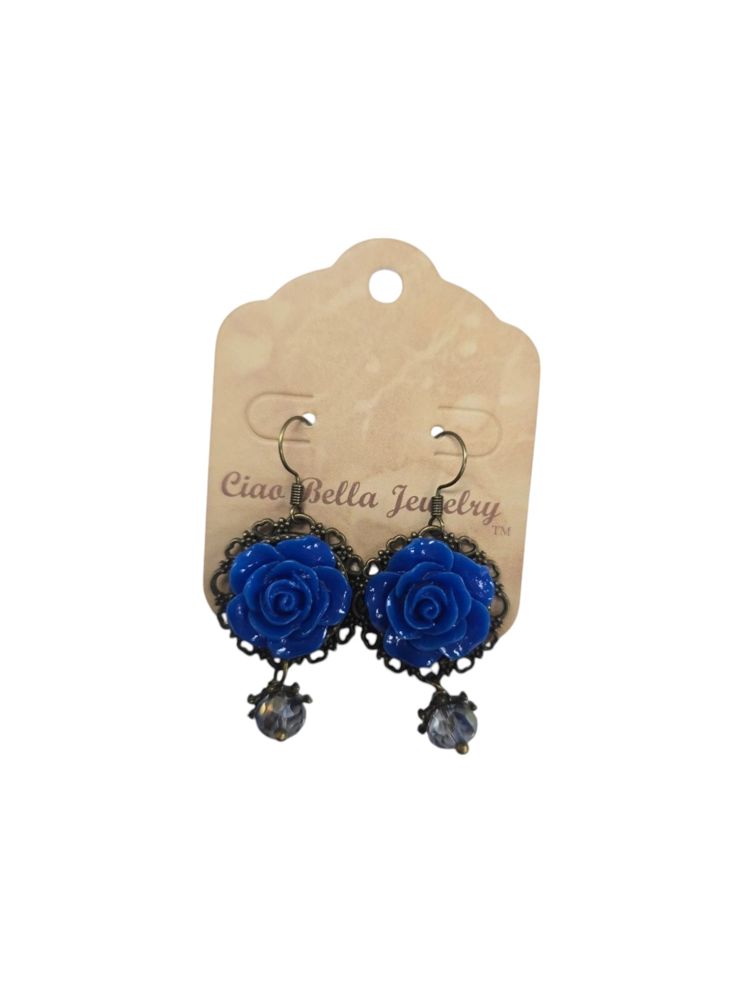 Rose Flower Earrings | Victorian Romantic Floral Jewelry | Assorted Colors