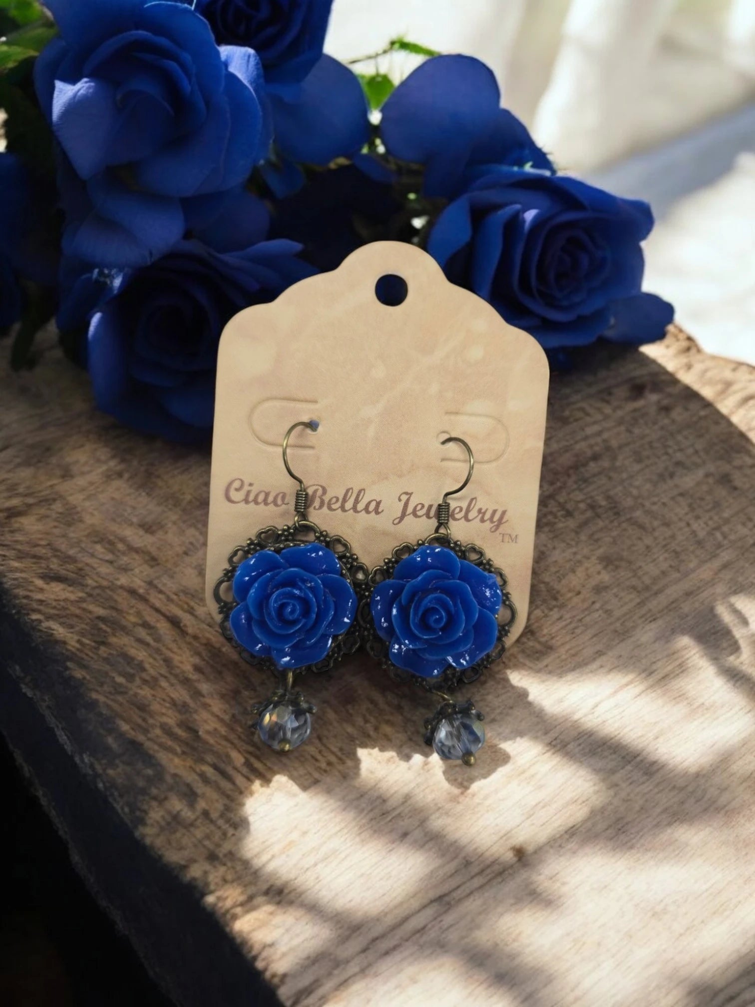 Rose Flower Earrings | Victorian Romantic Floral Jewelry | Assorted Colors