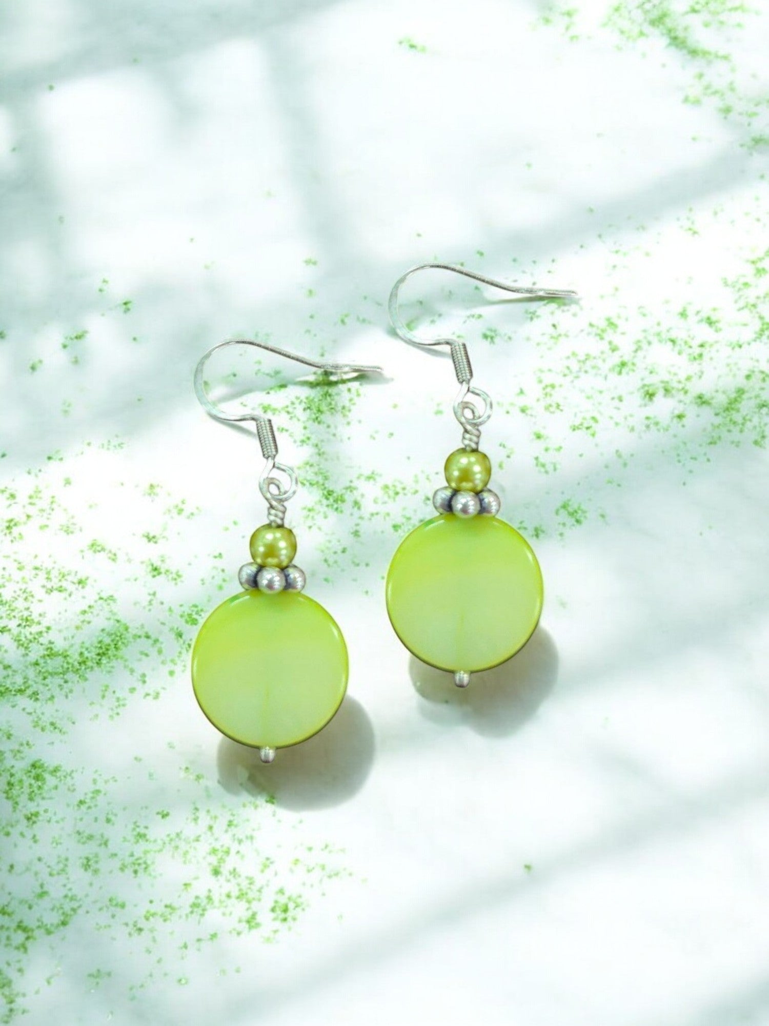 Women's Colorful Geometric Shell Earrings | Assorted Colors and Styles