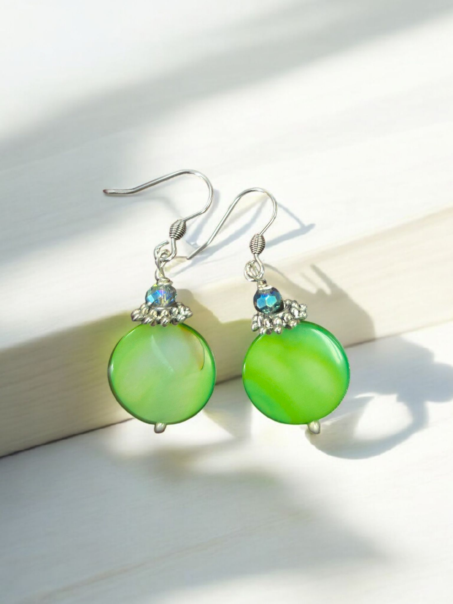Women's Colorful Geometric Shell Earrings | Assorted Colors and Styles