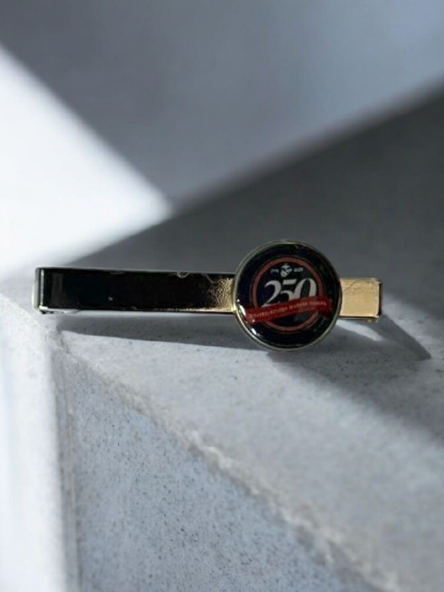 Officially Licensed Military Tie Bar - 250th Anniversary Tarnish Free- Made in USA (Army, Navy, Marine - Made in USA