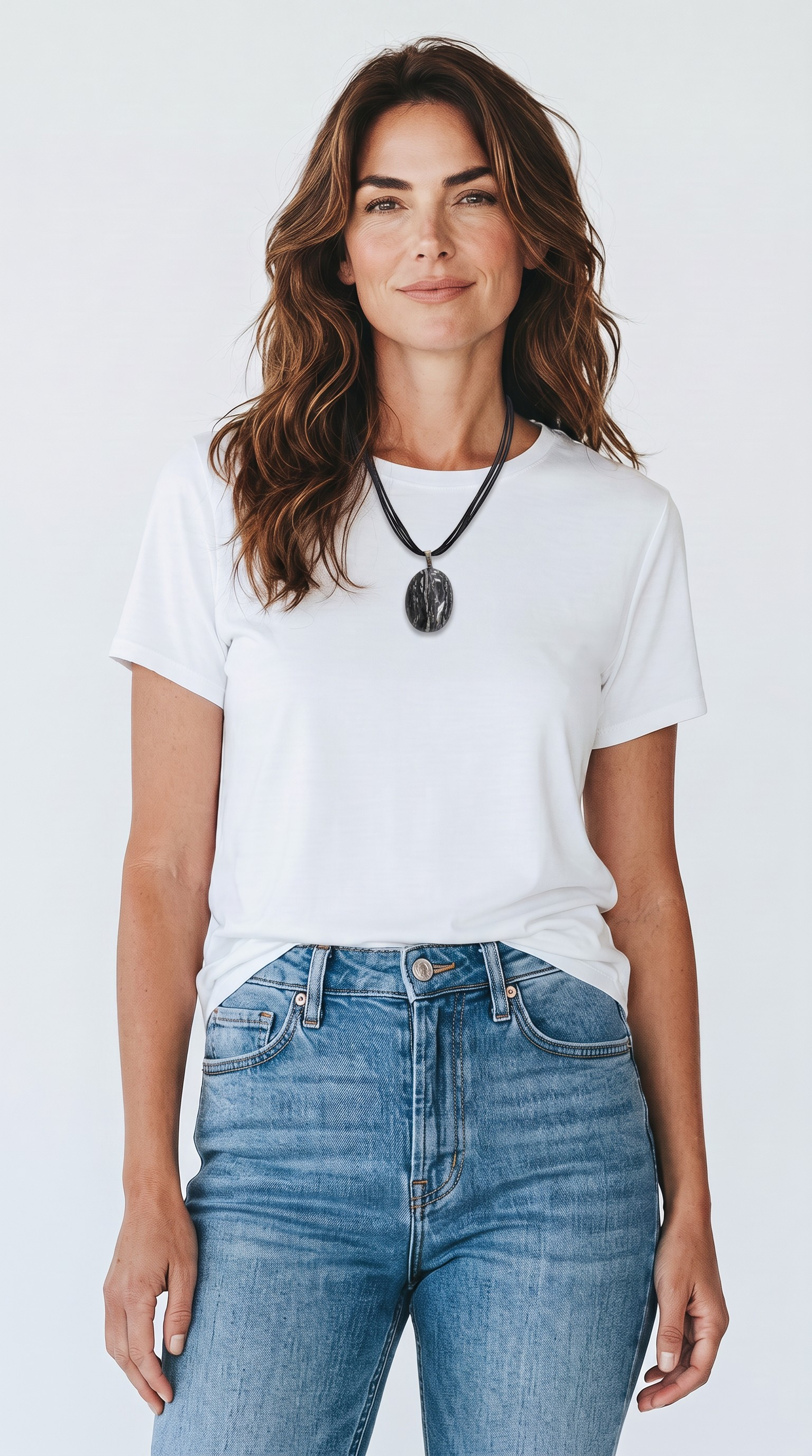 Zebra Jasper Silver Pendant Cord Necklace | Bold Contrast & Natural Art | Handmade Jewelry