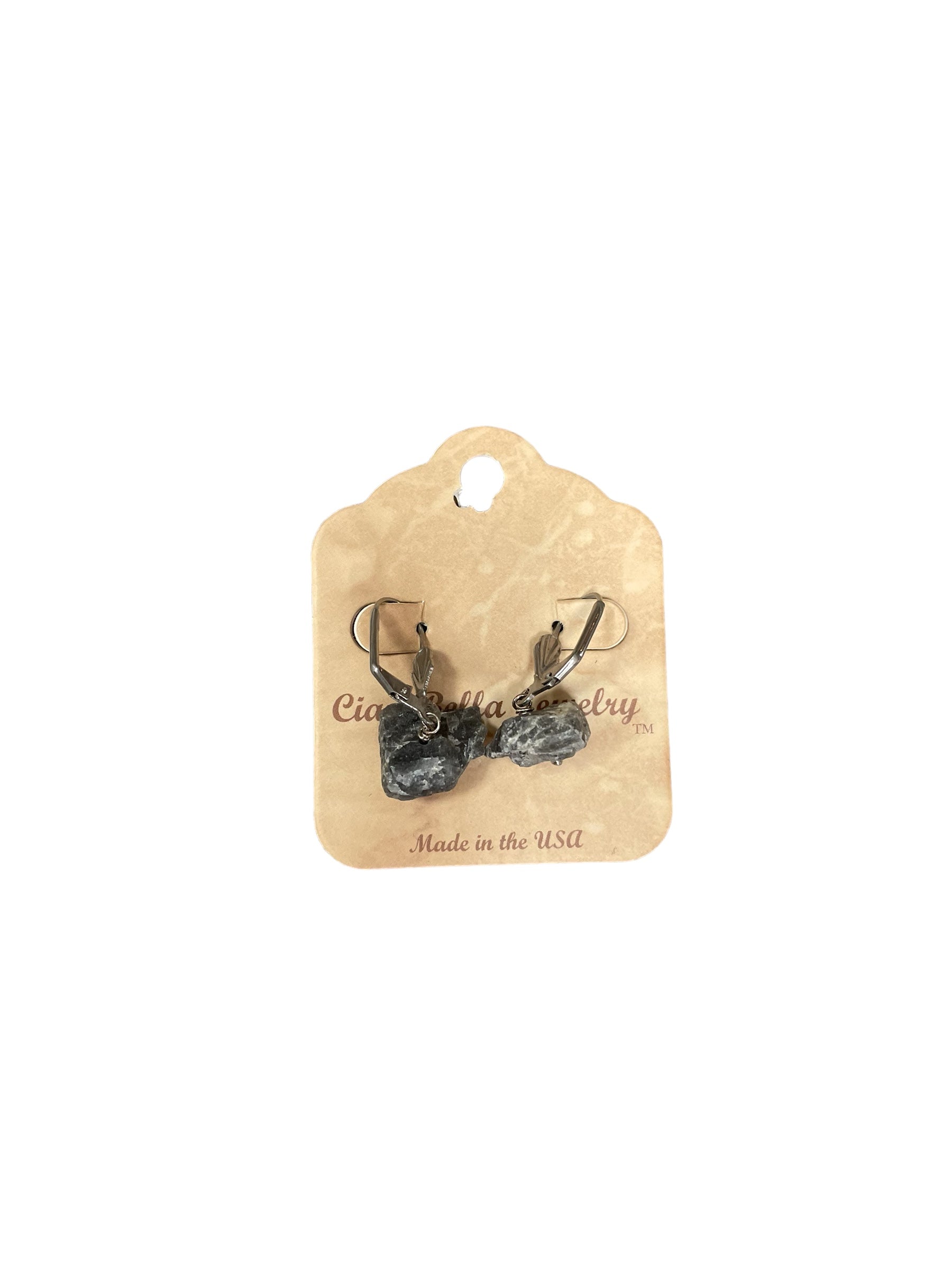 Effortless Style: Rose Quartz, Smoky Quartz, or Dark Garnet Leverback Rock Earrings