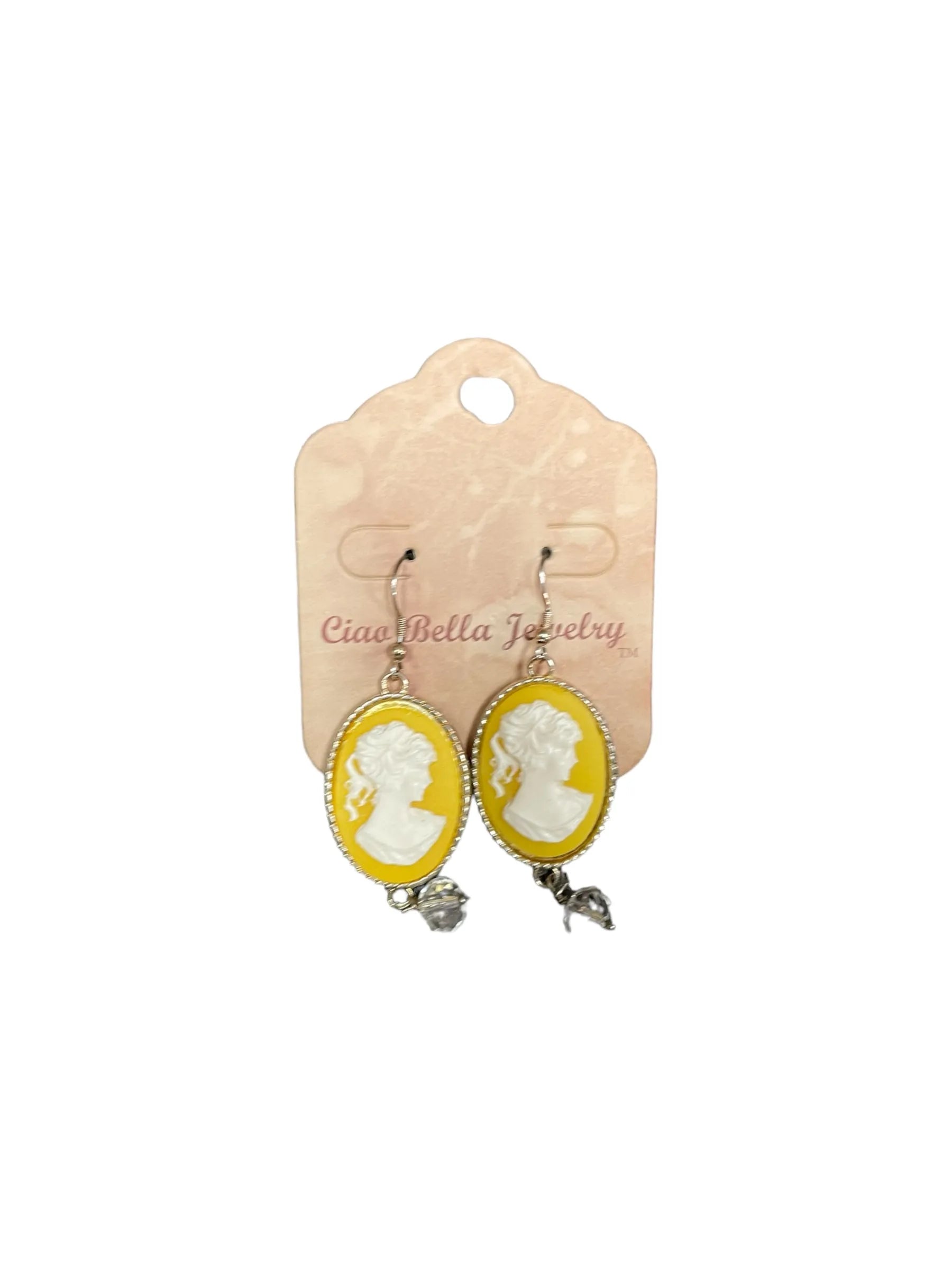 Art Deco-Inspired Silver Dangle Earrings with Victorian Silhouette