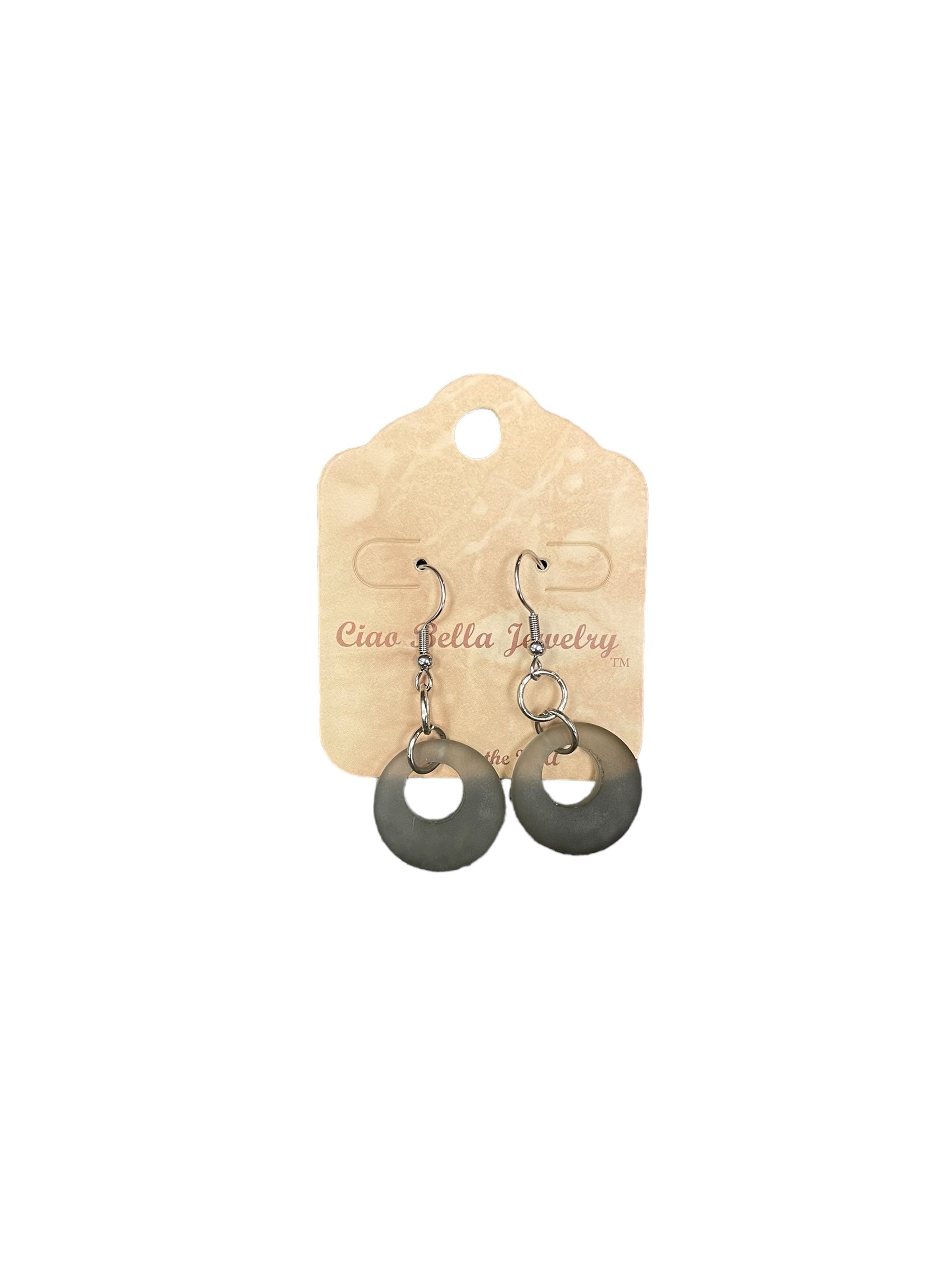Nature's Palette: Faded & Earthy Sea Glass Dangle Earrings