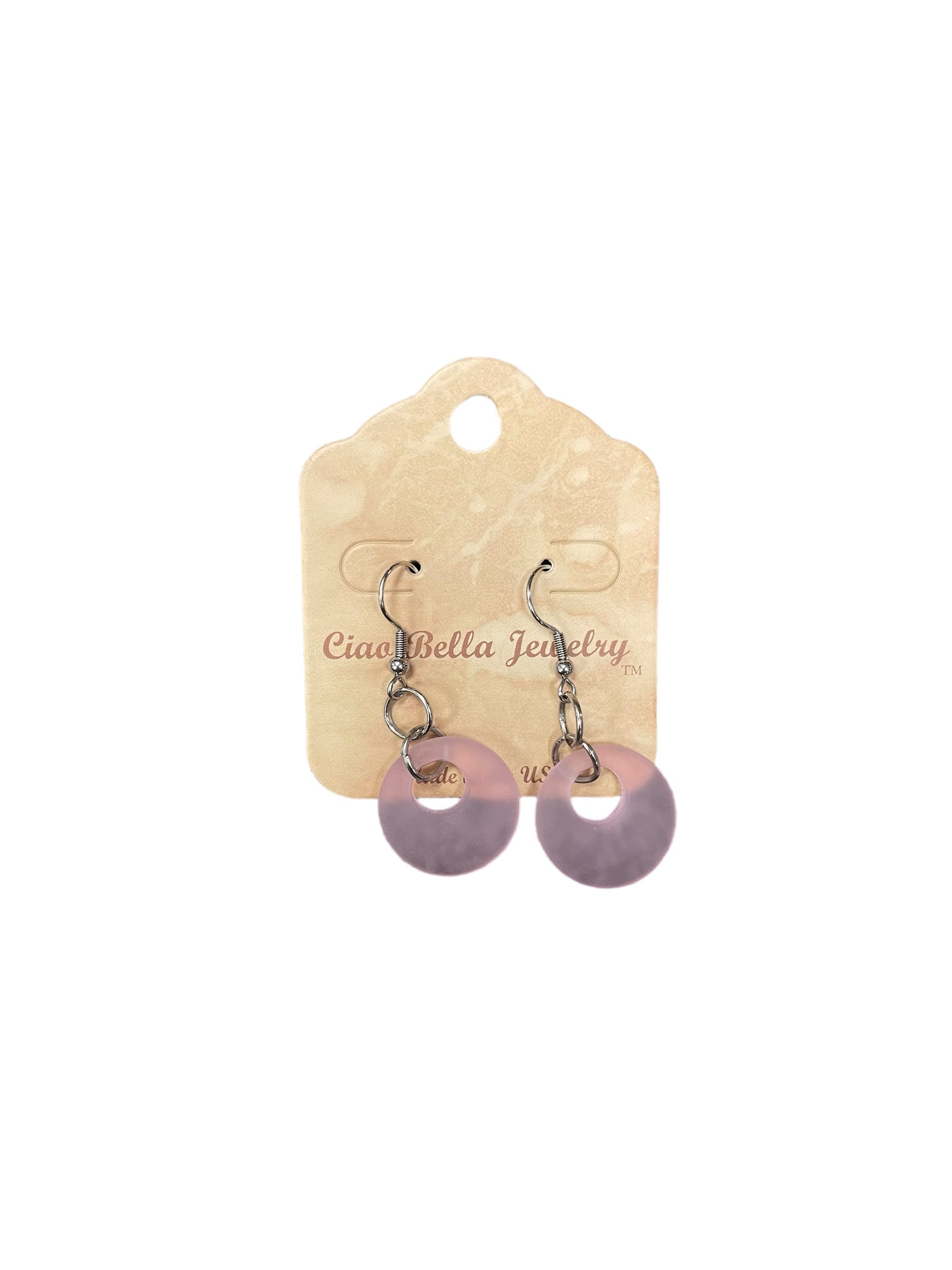 Nature's Palette: Faded & Earthy Sea Glass Dangle Earrings