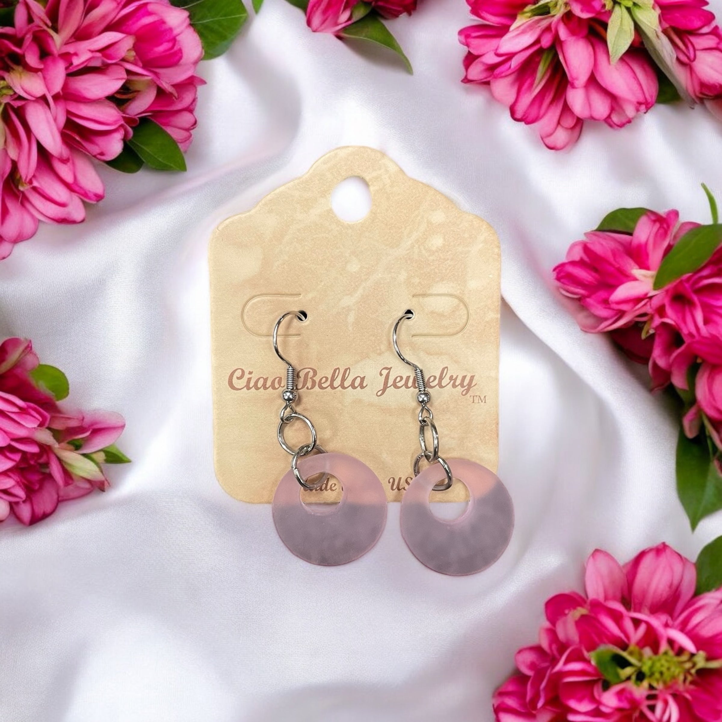 Nature's Palette: Faded & Earthy Sea Glass Dangle Earrings