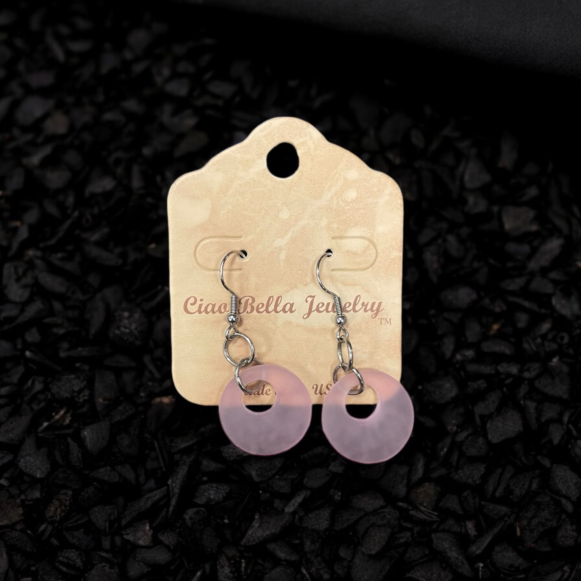 Nature's Palette: Faded & Earthy Sea Glass Dangle Earrings