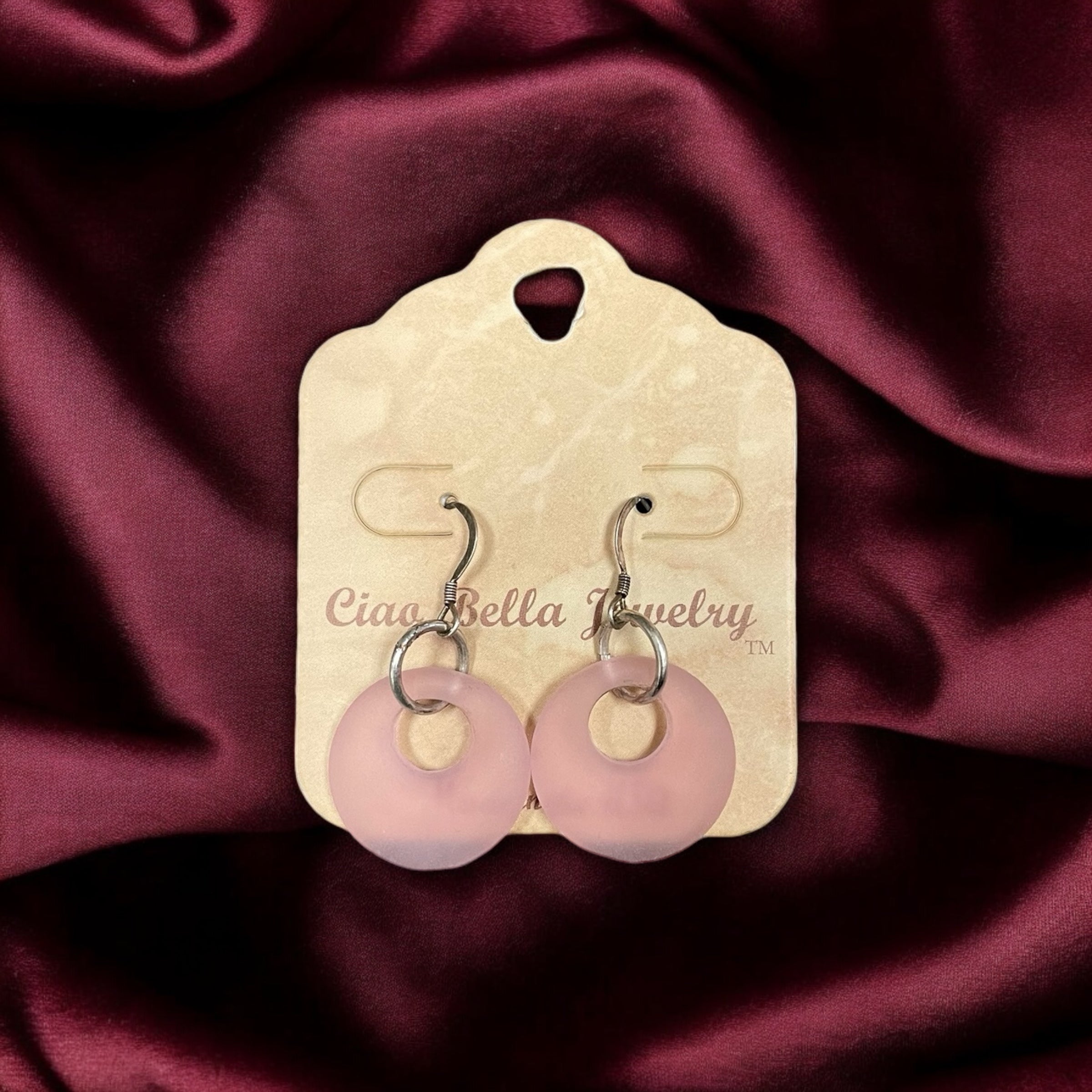 Nature's Palette: Faded & Earthy Sea Glass Dangle Earrings