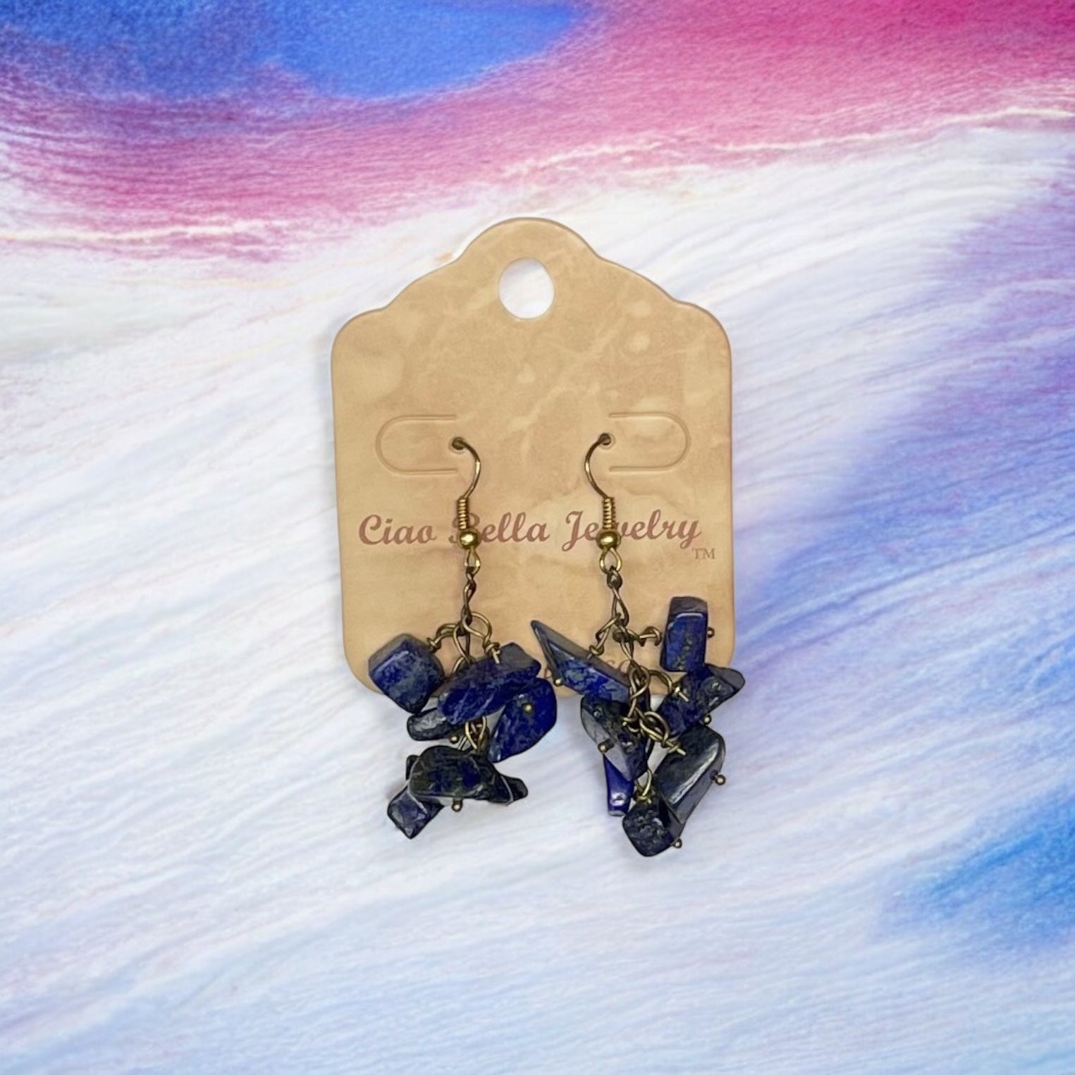 Handmade Gemstone Cluster Earrings, Dangle Earrings, Unique Jewelry Gifts