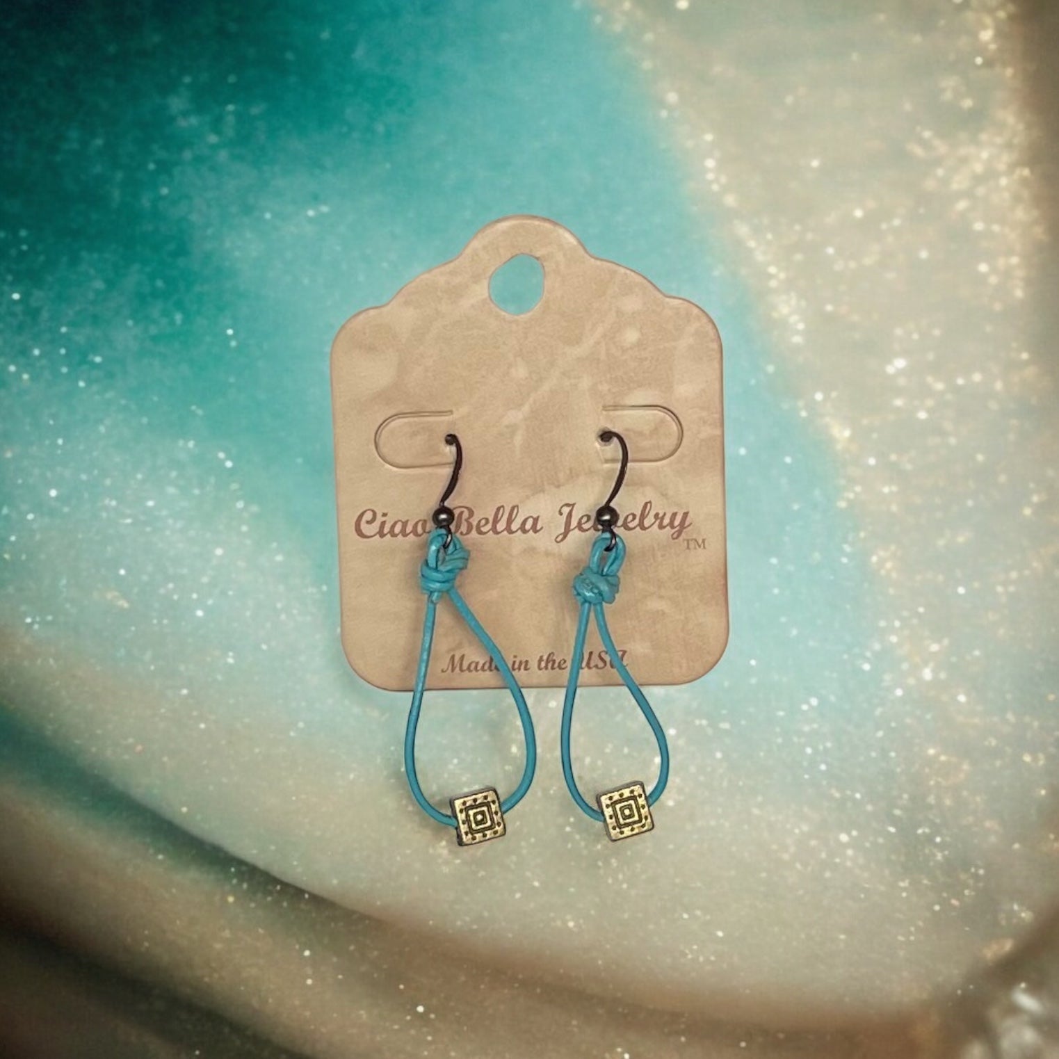 Leather Teardrop Earrings with Gold Accents | Modern & Edgy Jewelry
