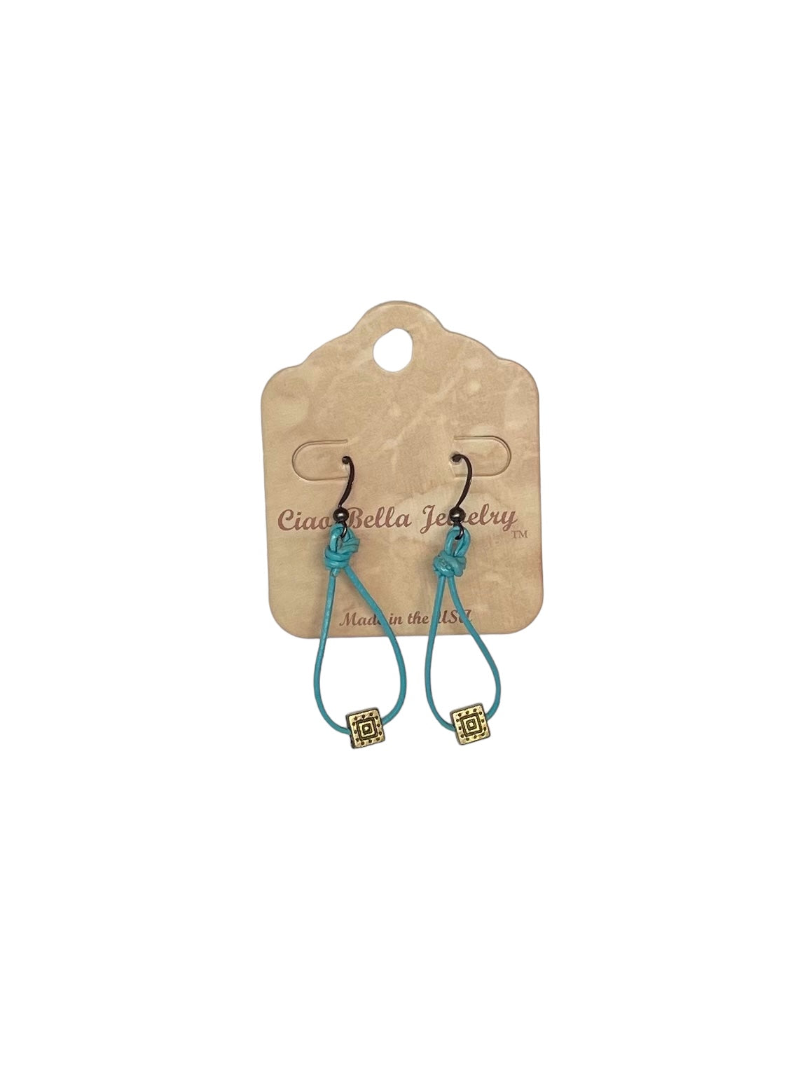 Leather Teardrop Earrings with Gold Accents | Modern & Edgy Jewelry