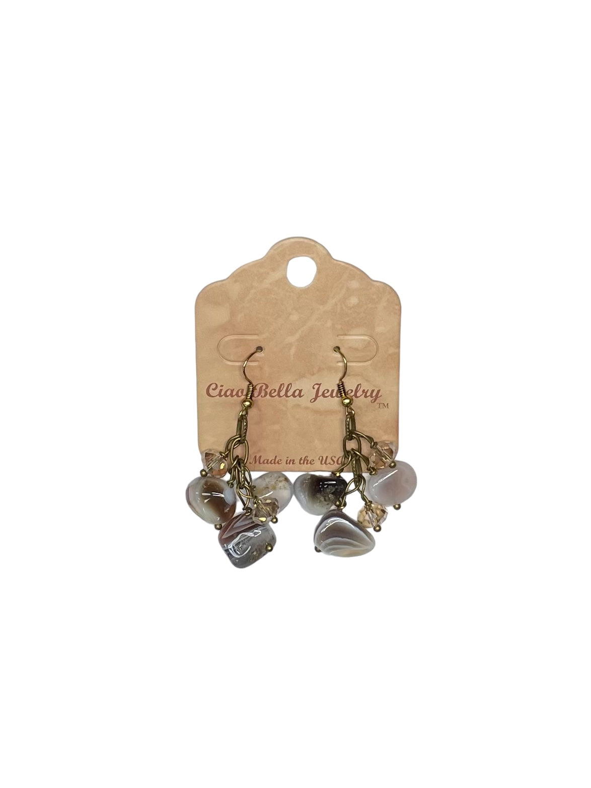 Handmade Gemstone Cluster Earrings, Dangle Earrings, Unique Jewelry Gifts