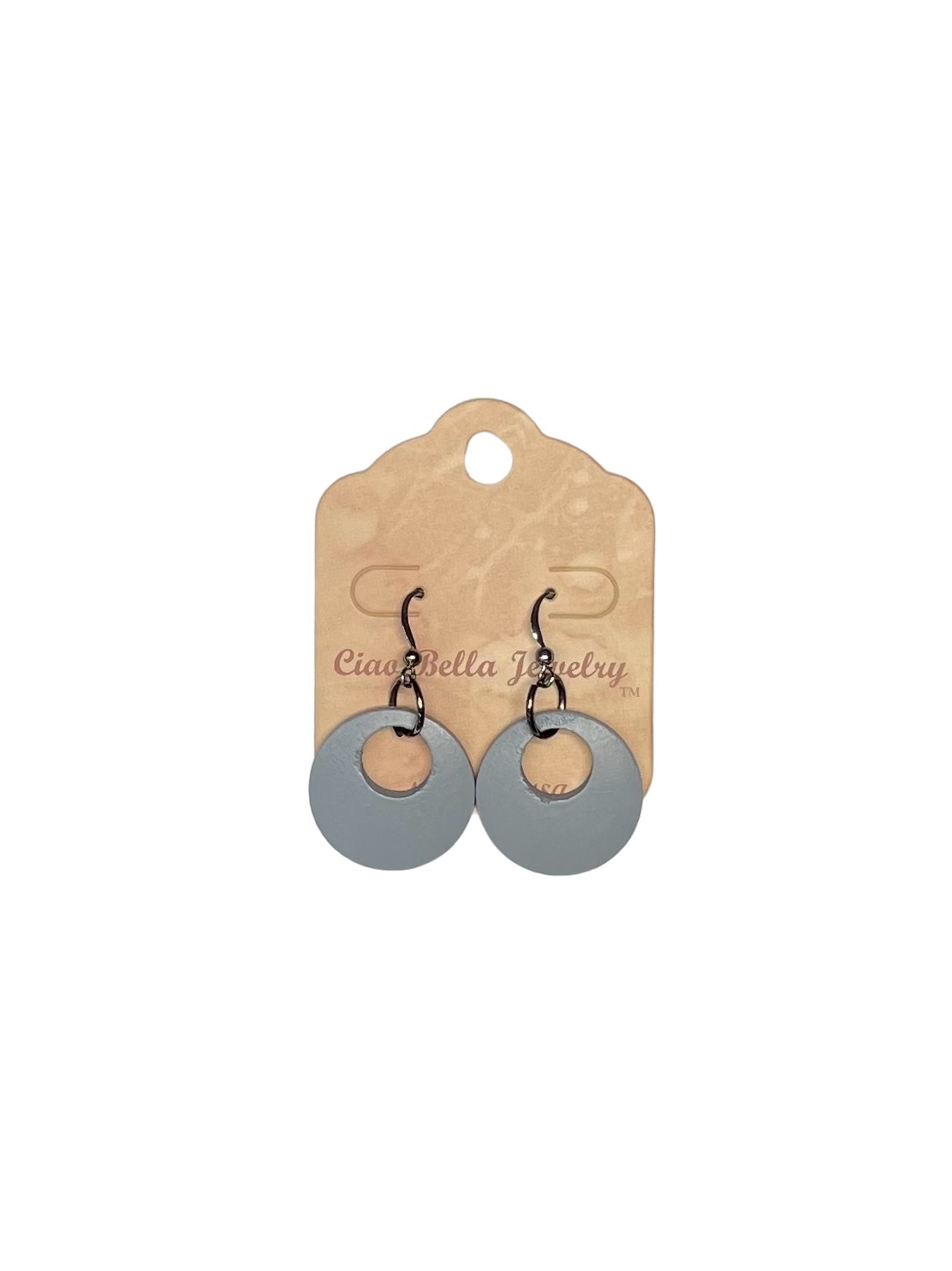 Colorful Geometric Disc Earrings: Modern Minimalist Style