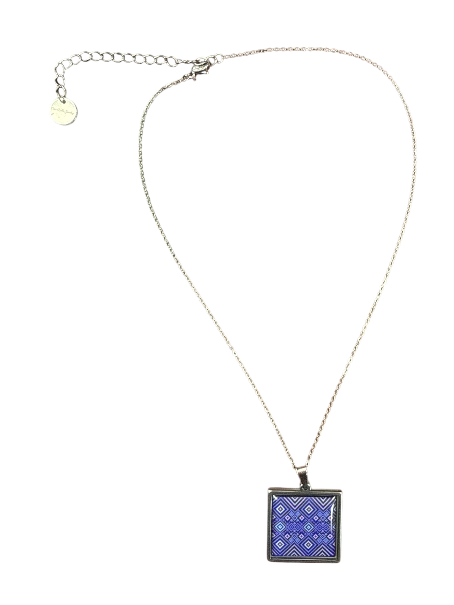 Quilt Mosaic Ensemble - Patterned Necklace & Earrings Set
