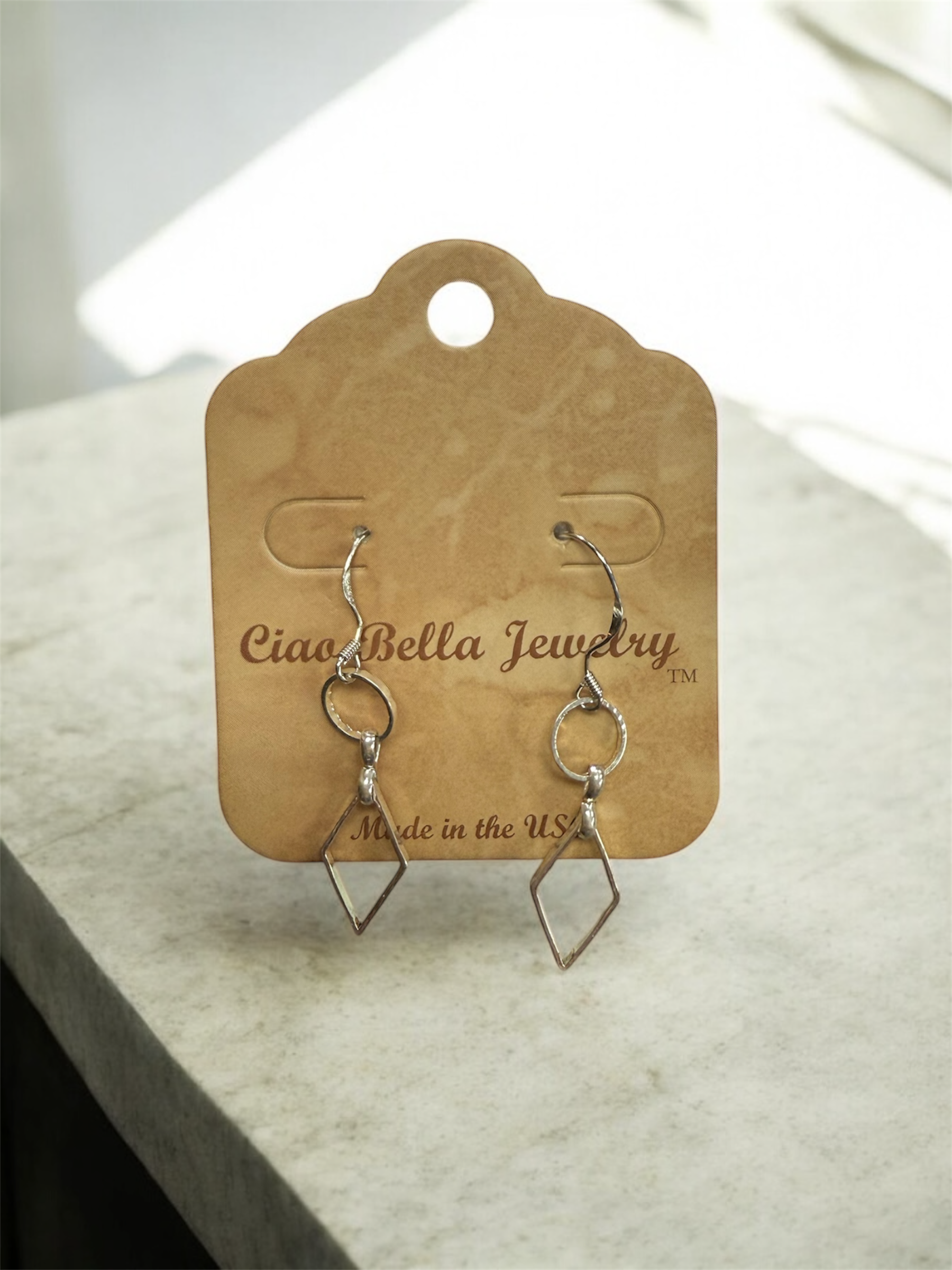 Modern Edge Dangle Earrings - Stainless Steel Geometric Hoops