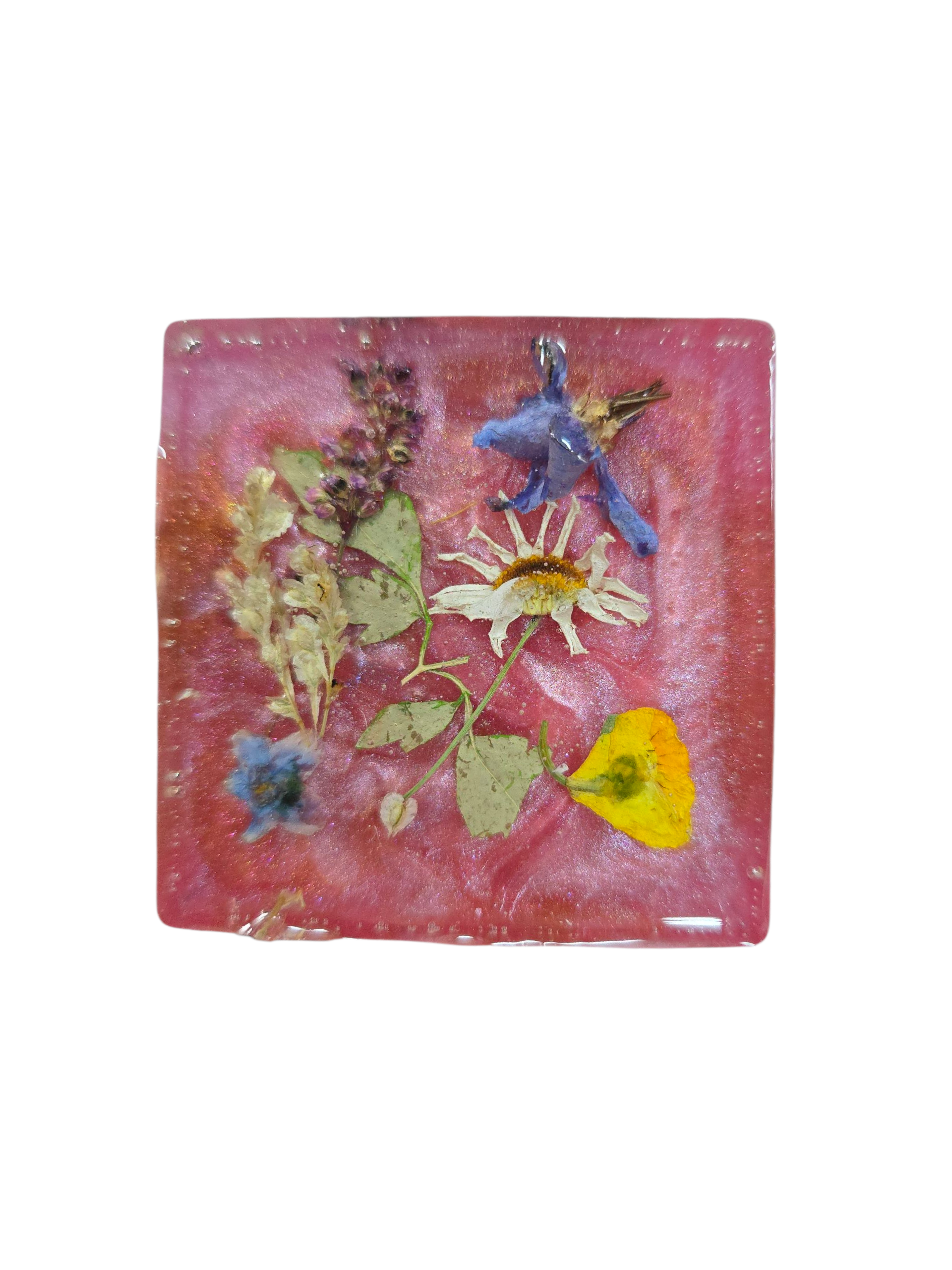 Pressed Flower Resin Magnet, Botanical Magnet, Floral Fridge Magnet