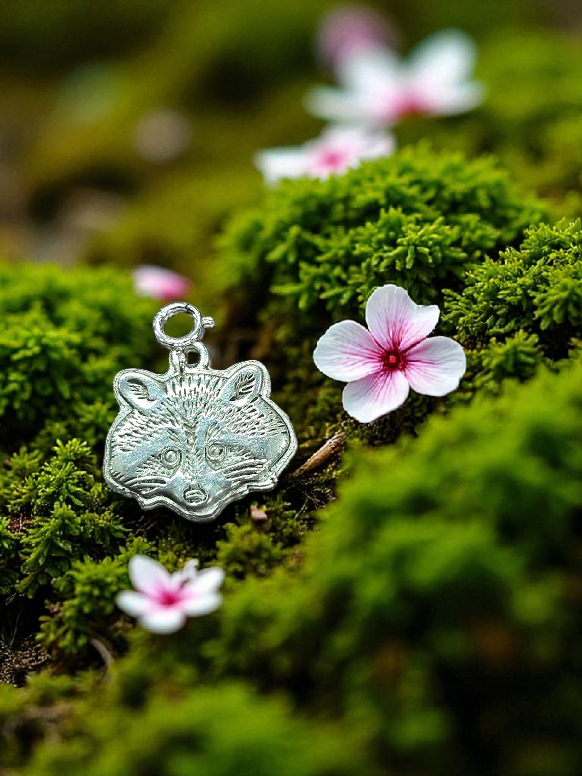 Michelle Marie's Racoon Silver Pewter Charm, Necklace, Bracelet and Earring Sets