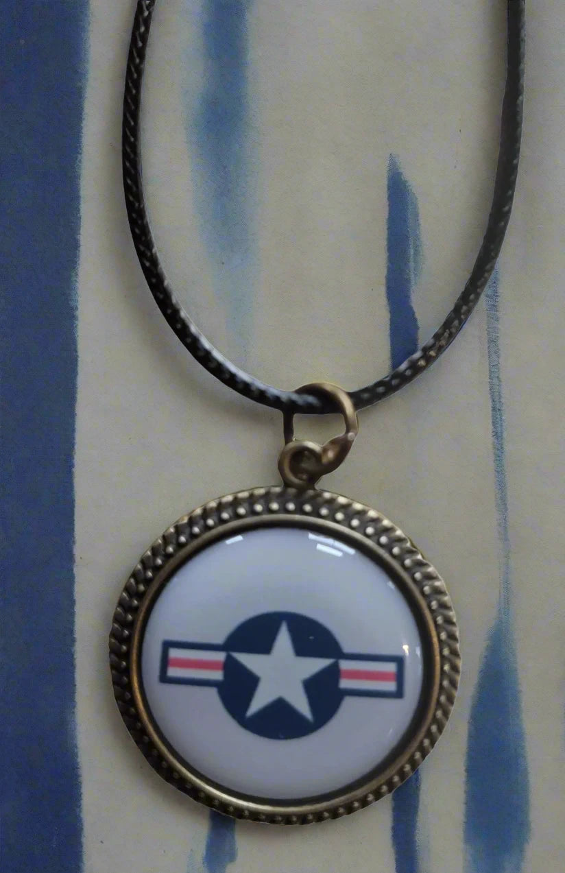 Army, Navy, Air Force, Space Force, Marine Corps Logo Pendant Necklaces | Made in the USA |, Officially Licensed