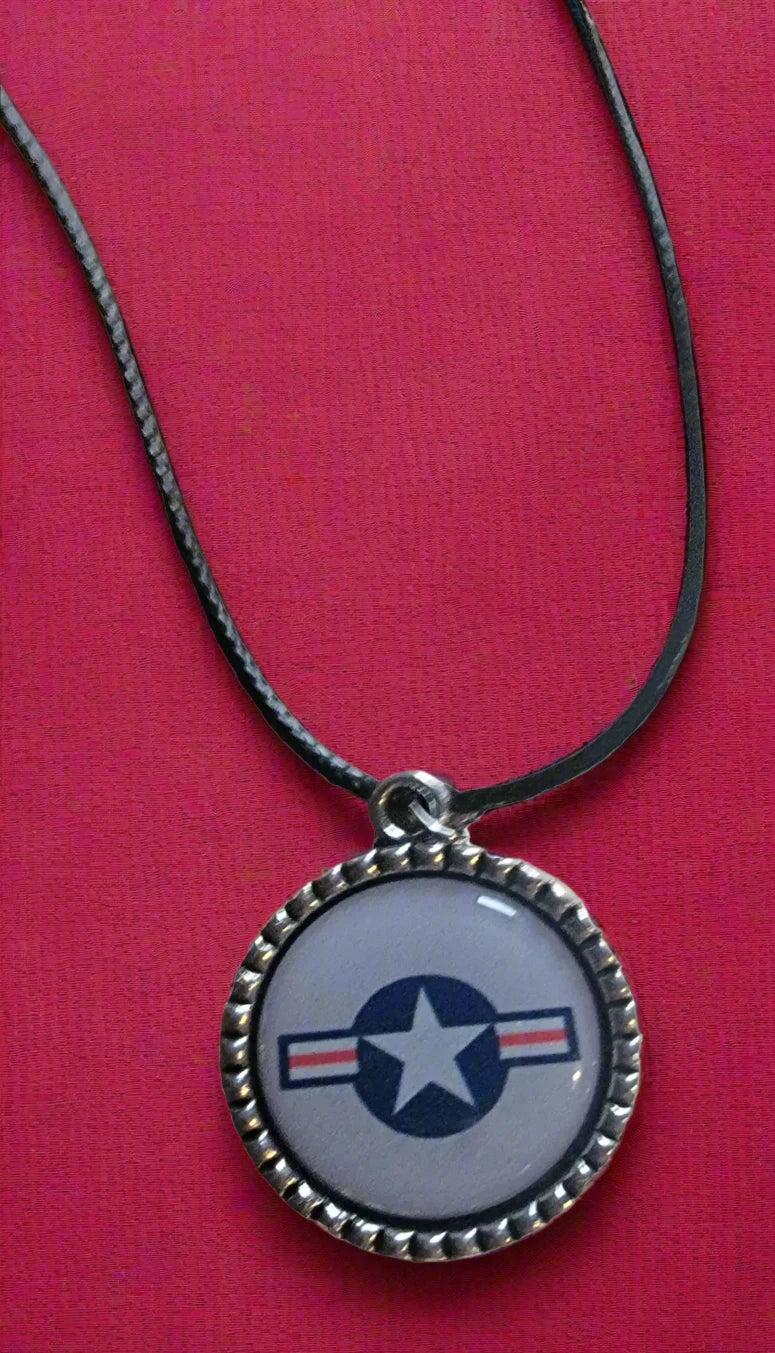 Army, Navy, Air Force, Space Force, Marine Corps Logo Pendant Necklaces | Made in the USA |, Officially Licensed