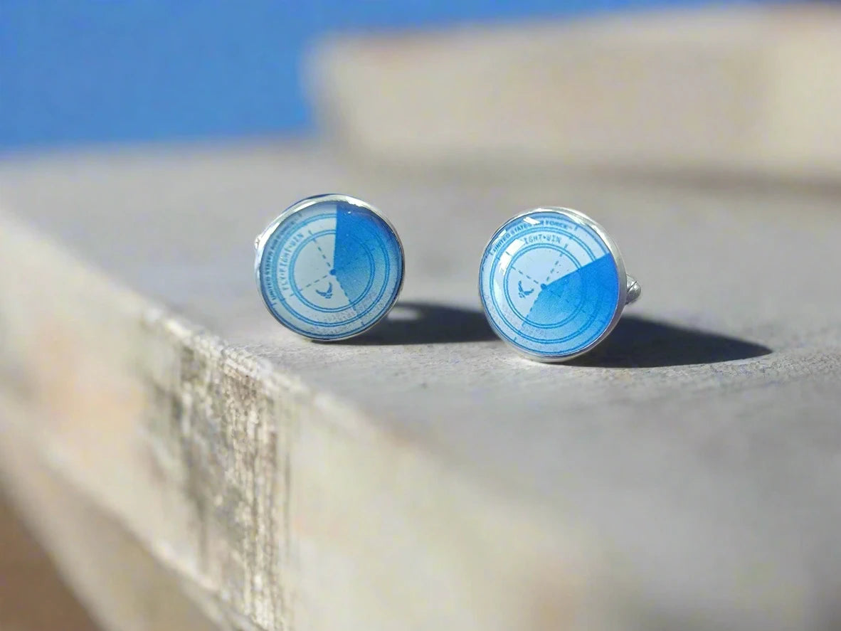 Military Cufflinks - Officially Licensed, Non Tarnish Navy - Air Force - Coast Guard- Army - Space Force - Marine Corps