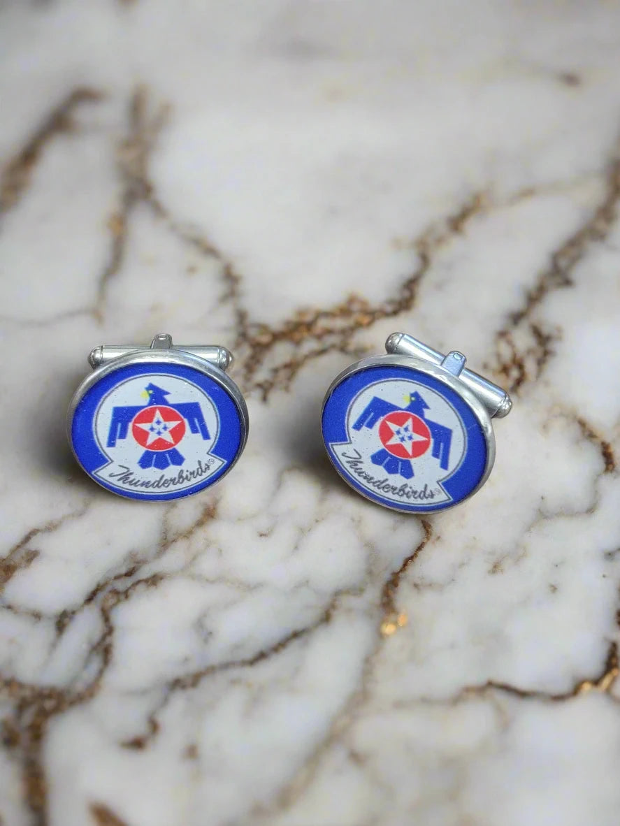 Military Cufflinks - Officially Licensed, Non Tarnish Navy - Air Force - Coast Guard- Army - Space Force - Marine Corps