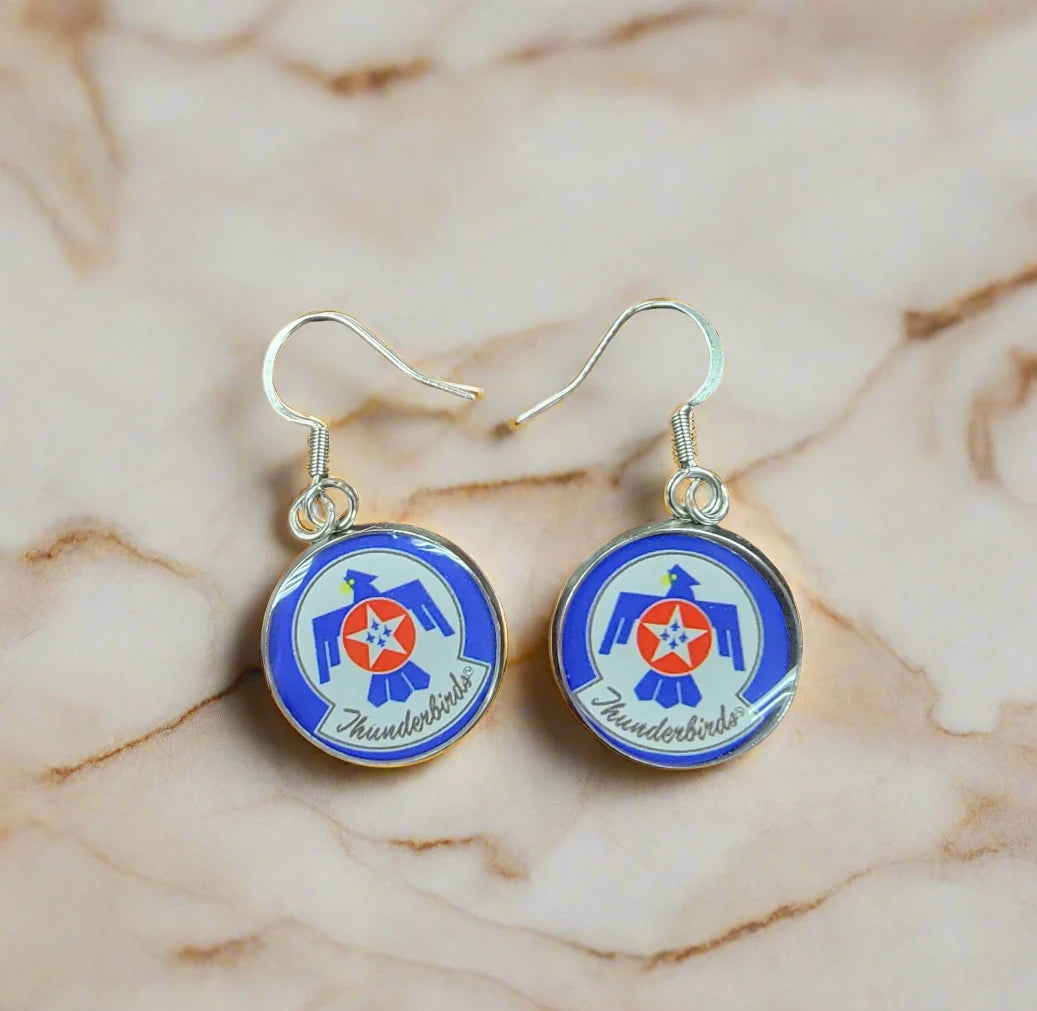 Officially Licensed Air Force Seal, Air Force Roundel, , Air Force Wings or Air Force Thunderbird Earrings - A Proud Symbol of Service and Sacrifice