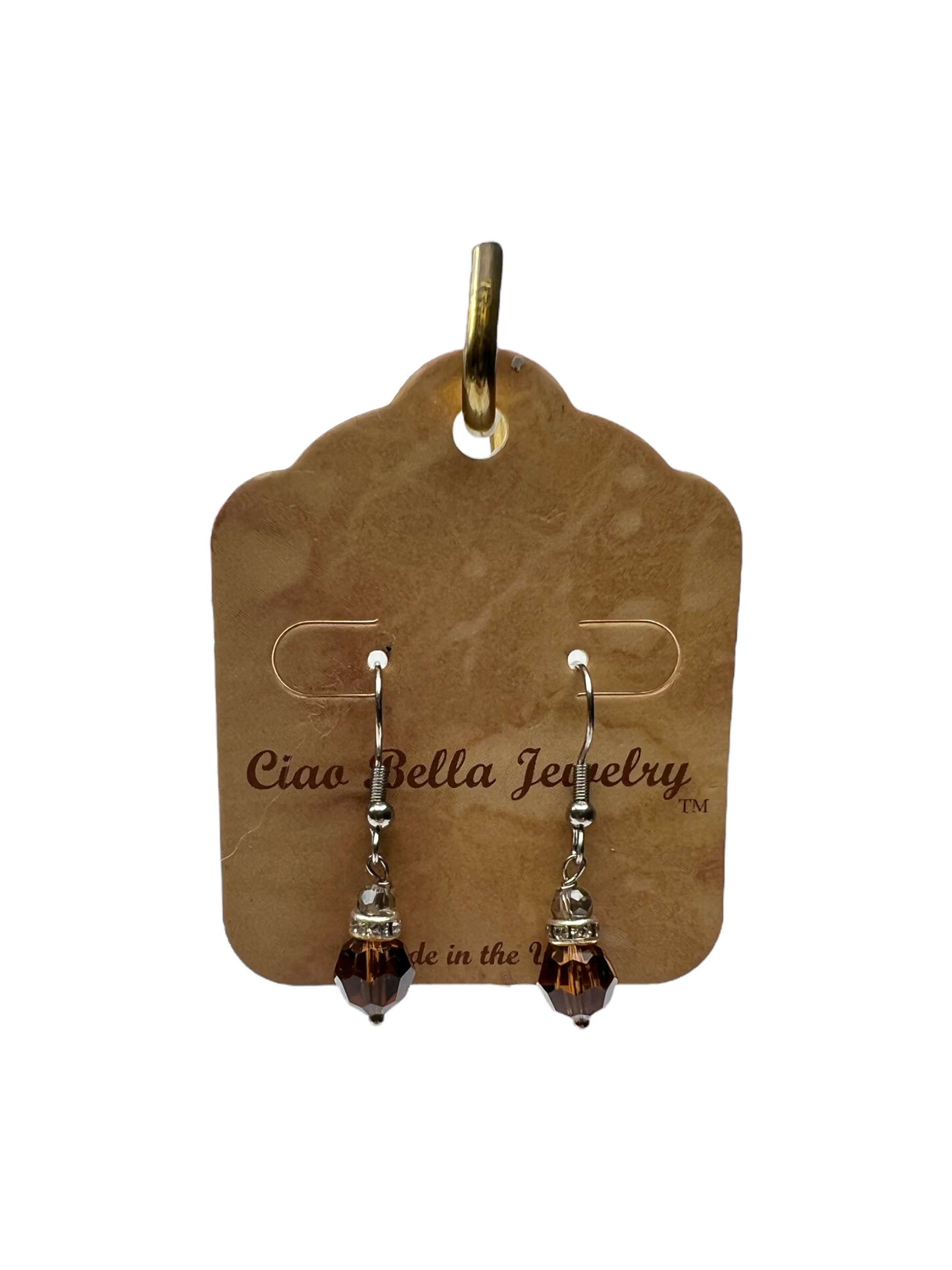 Crystal Bead Drop Earrings
