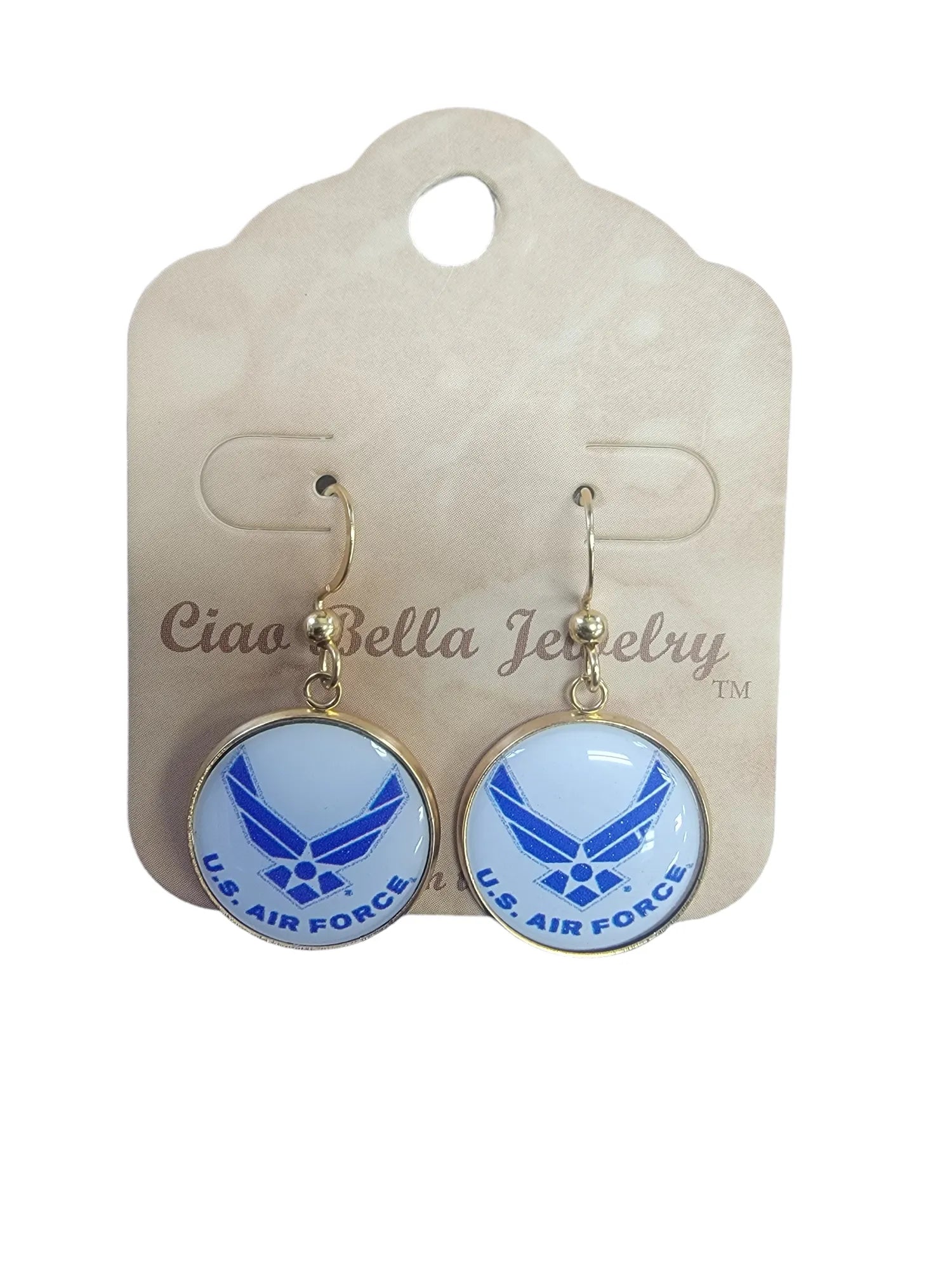 Officially Licensed Air Force Seal, Air Force Roundel, , Air Force Wings or Air Force Thunderbird Earrings - A Proud Symbol of Service and Sacrifice