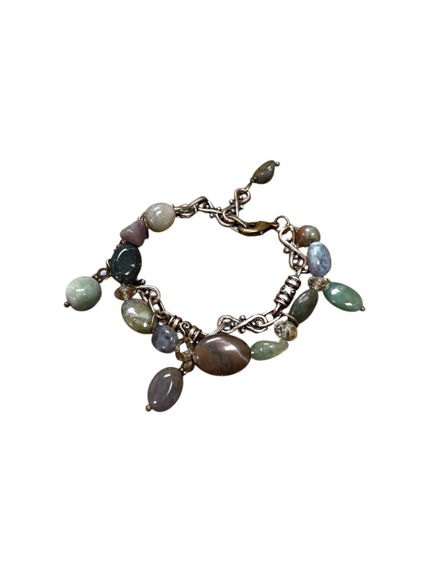 Earthy Agate and Copper Bracelet | A Unique Statement Piece