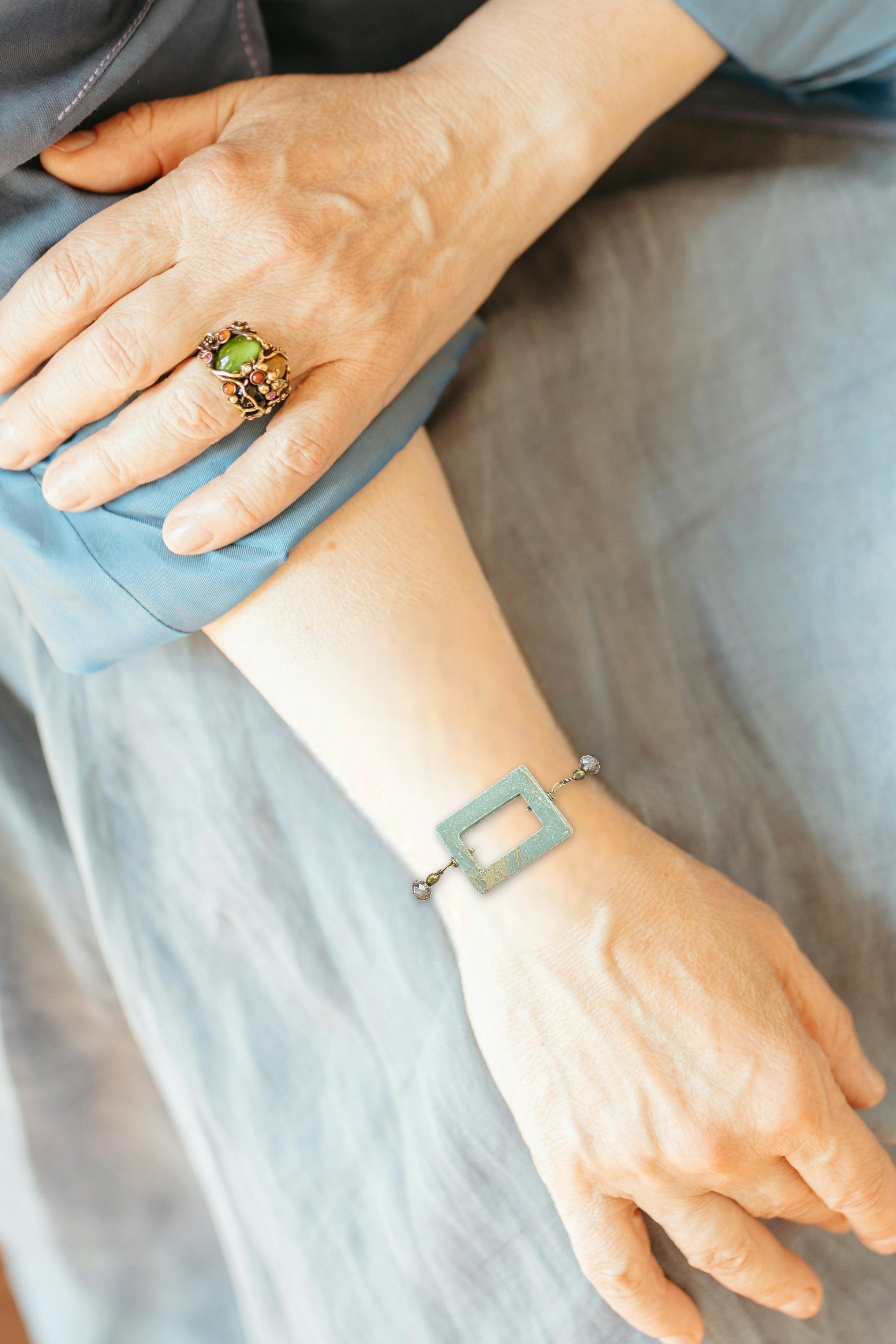 Green Aqua Terra Jasper Bracelet