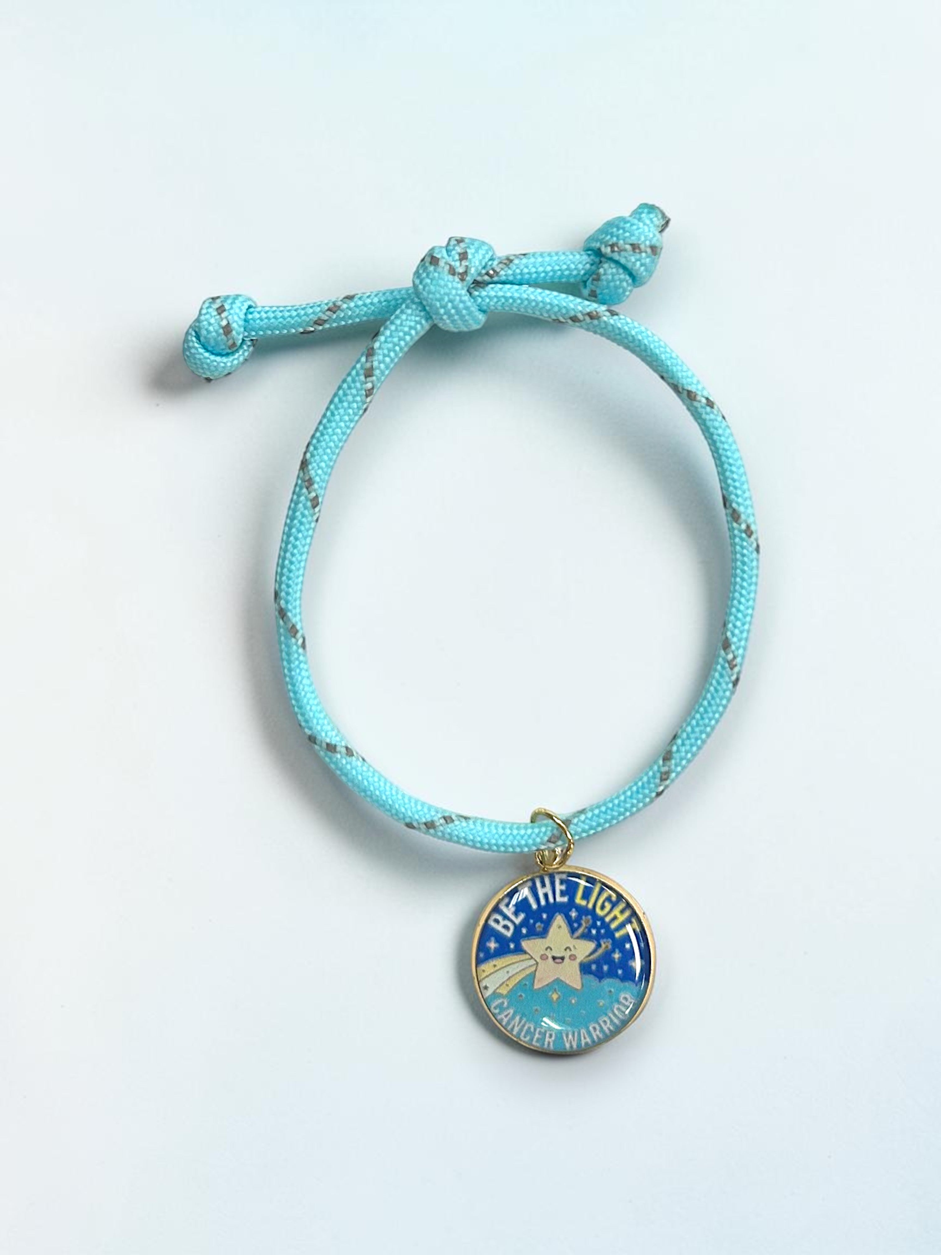 Glow-in-the-Dark "Be The Light" Charm Bracelet | Cancer Warrior | Handmade Gifts