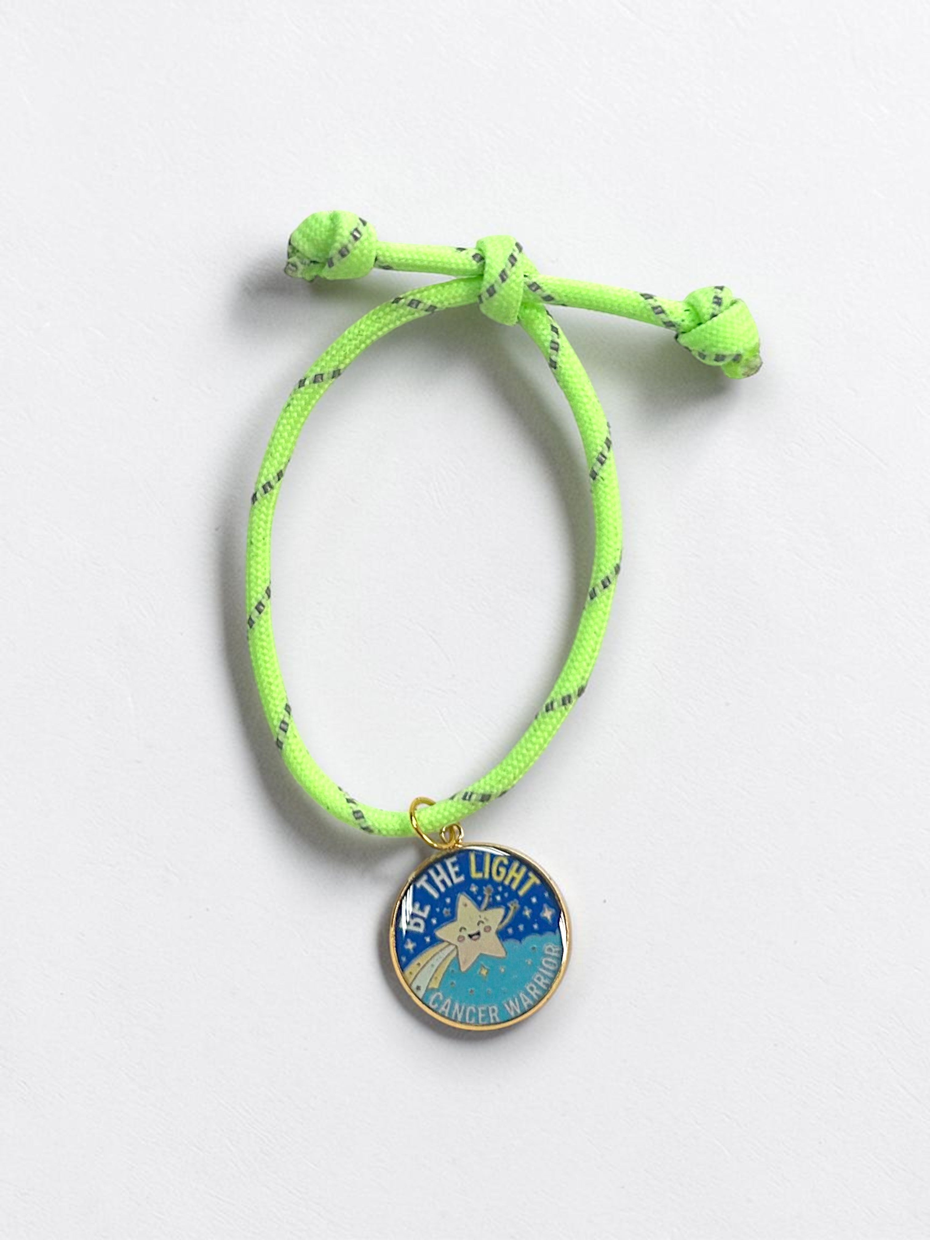 Glow-in-the-Dark "Be The Light" Charm Bracelet | Cancer Warrior | Handmade Gifts