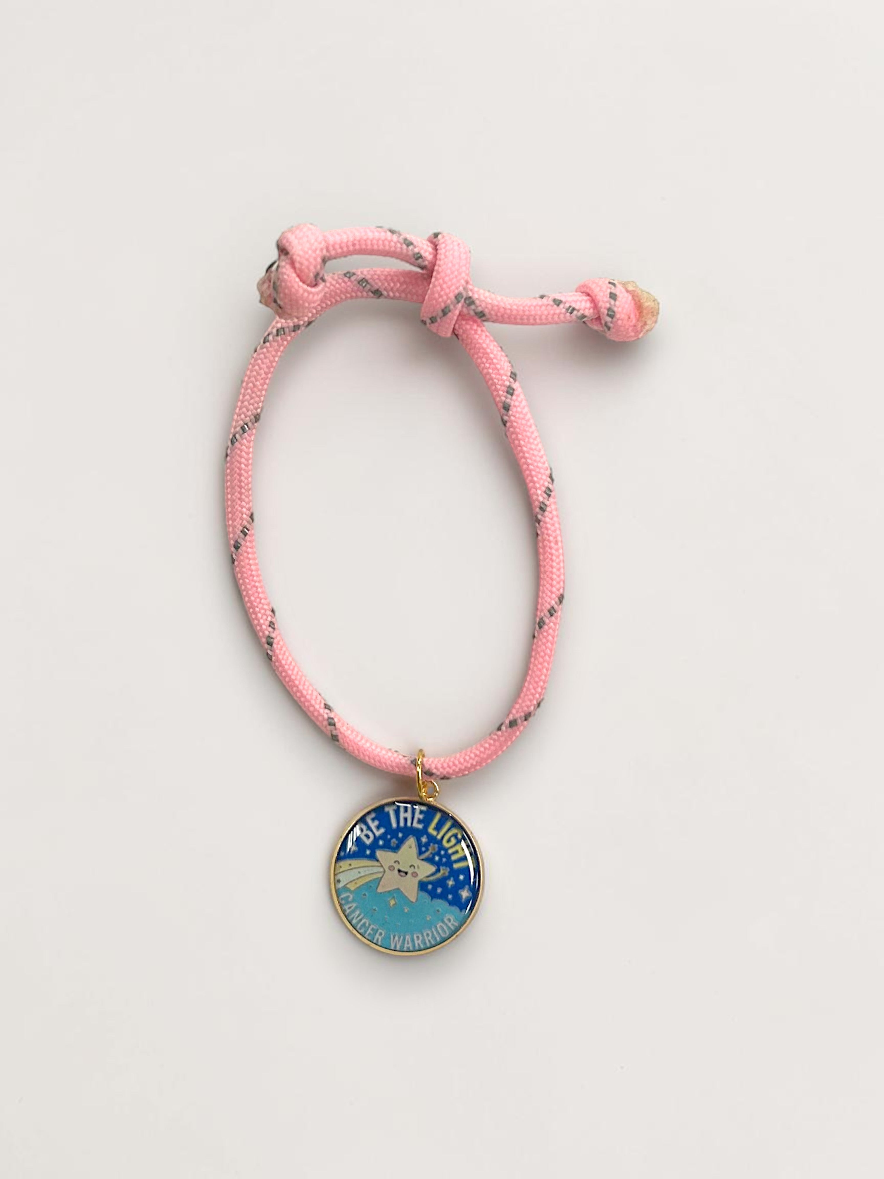 Glow-in-the-Dark "Be The Light" Charm Bracelet | Cancer Warrior | Handmade Gifts