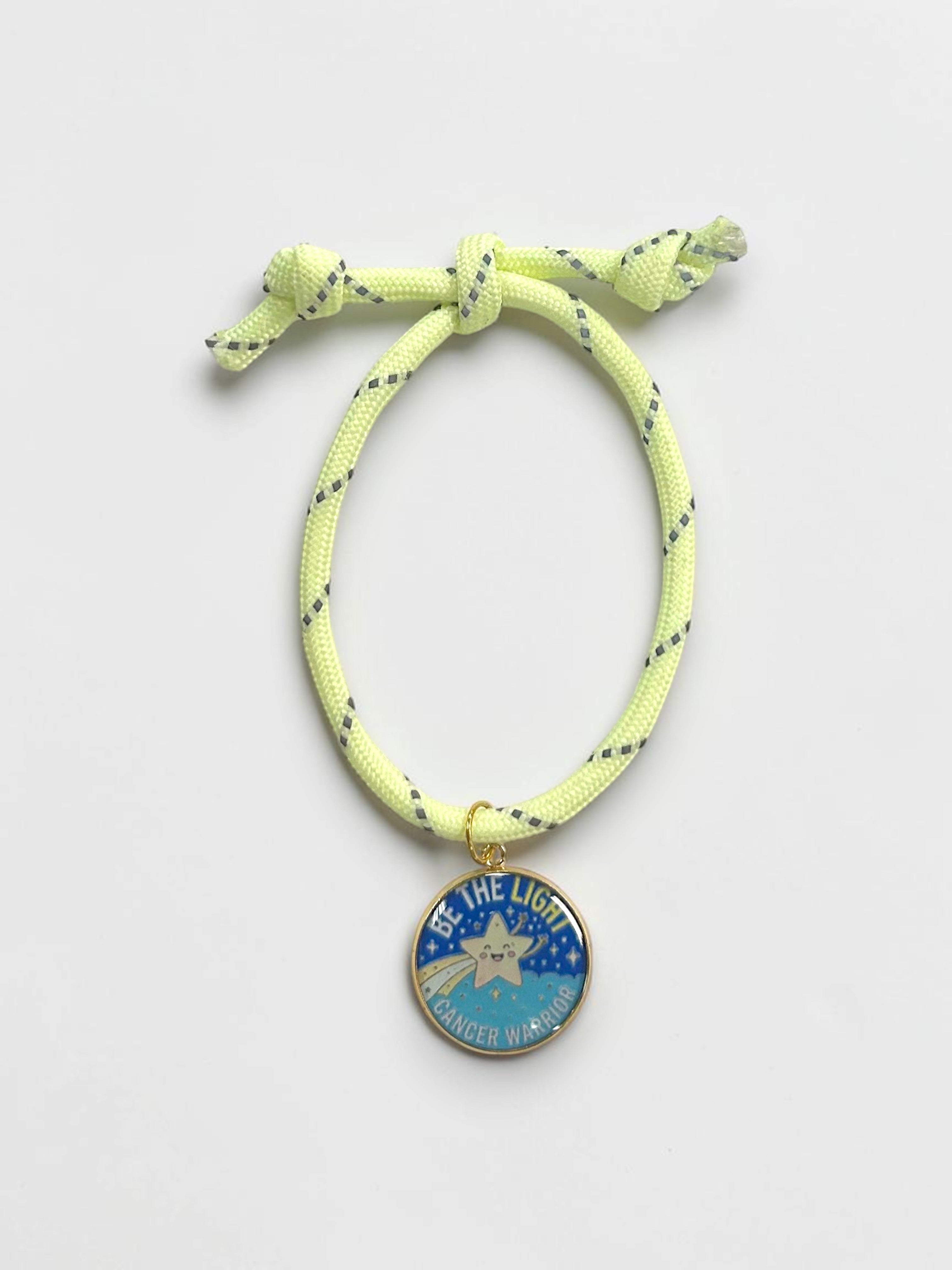 Glow-in-the-Dark "Be The Light" Charm Bracelet | Cancer Warrior | Handmade Gifts