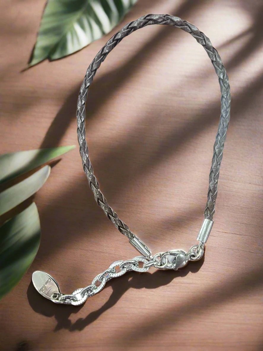 Military Leather Rope Charm Bracelet - Officially Licensed